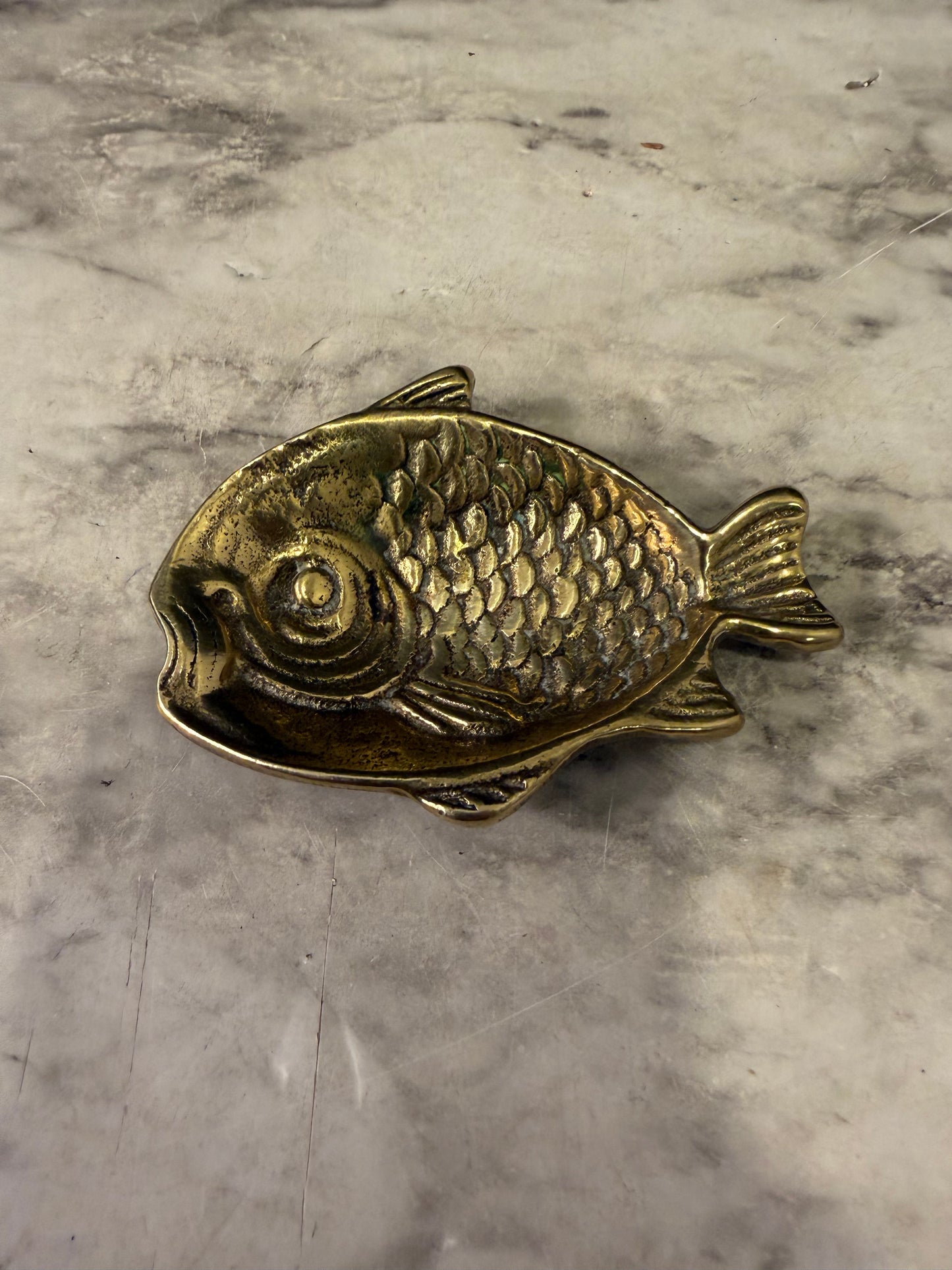 Brass Fish Ashtray Small