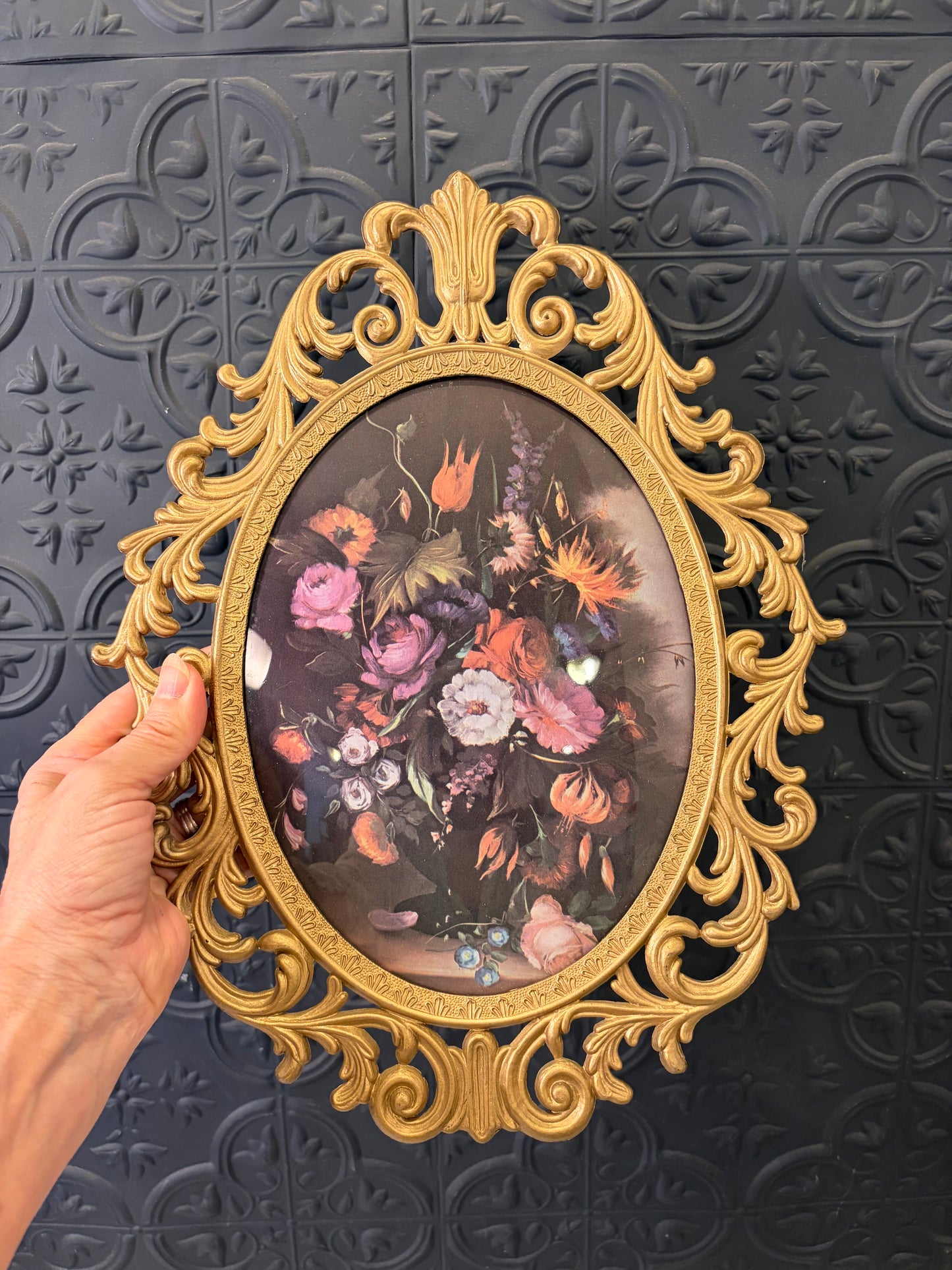Bubble Glass Italian Metal Picture Purple