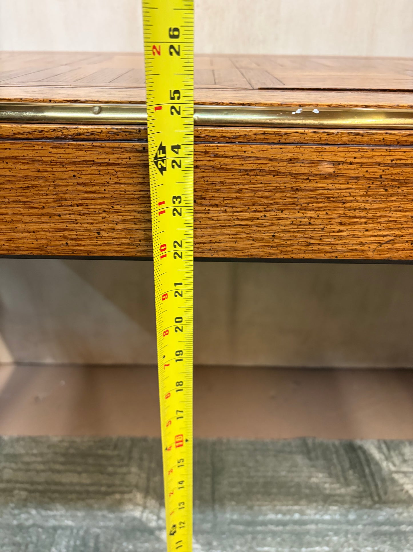 Wood Parquet Console Table