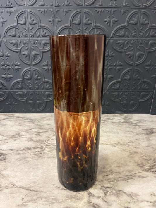 Tortoise Shell Tall Cylinder Vase