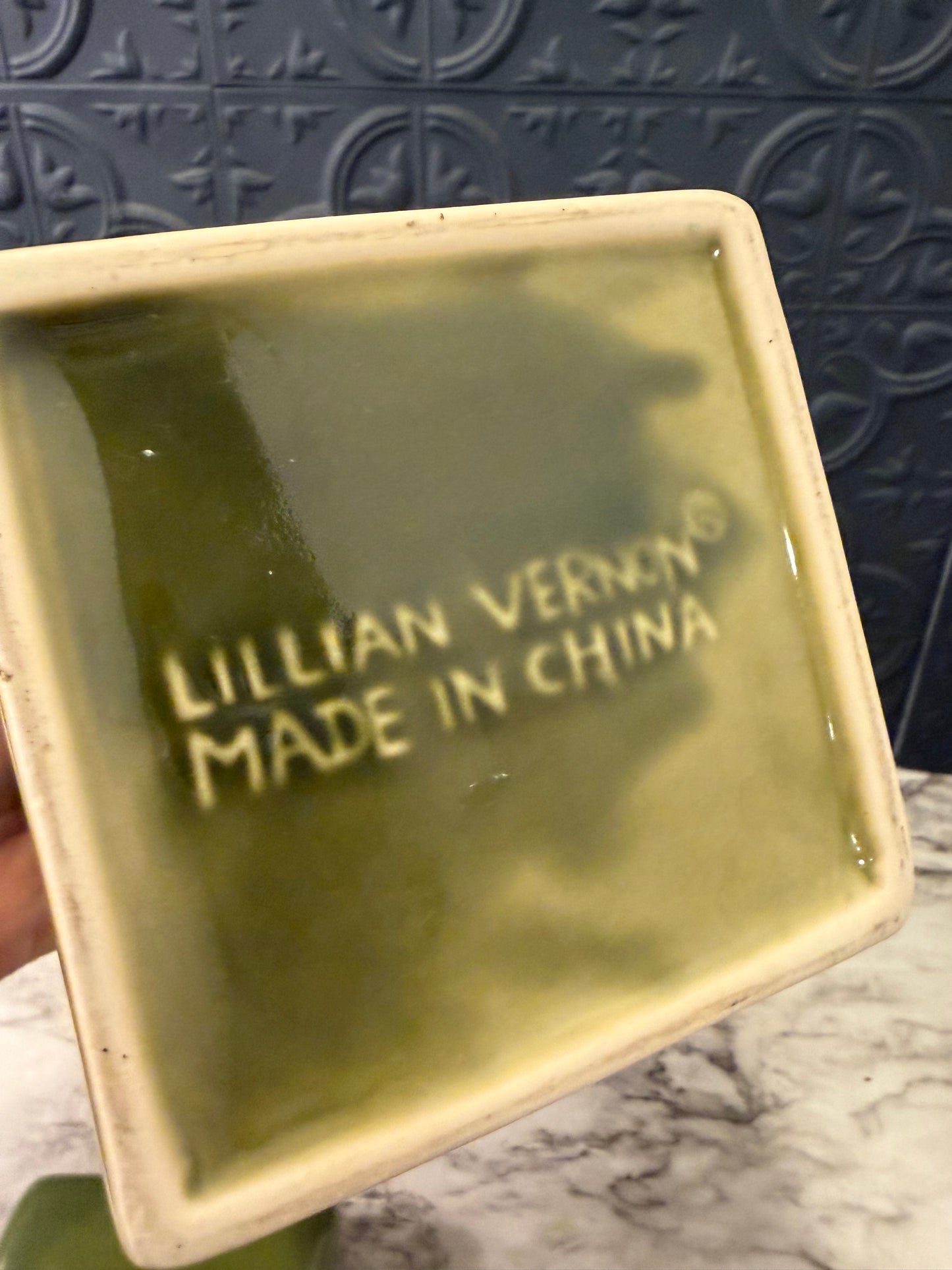 Lillian Vernon Green Canister
