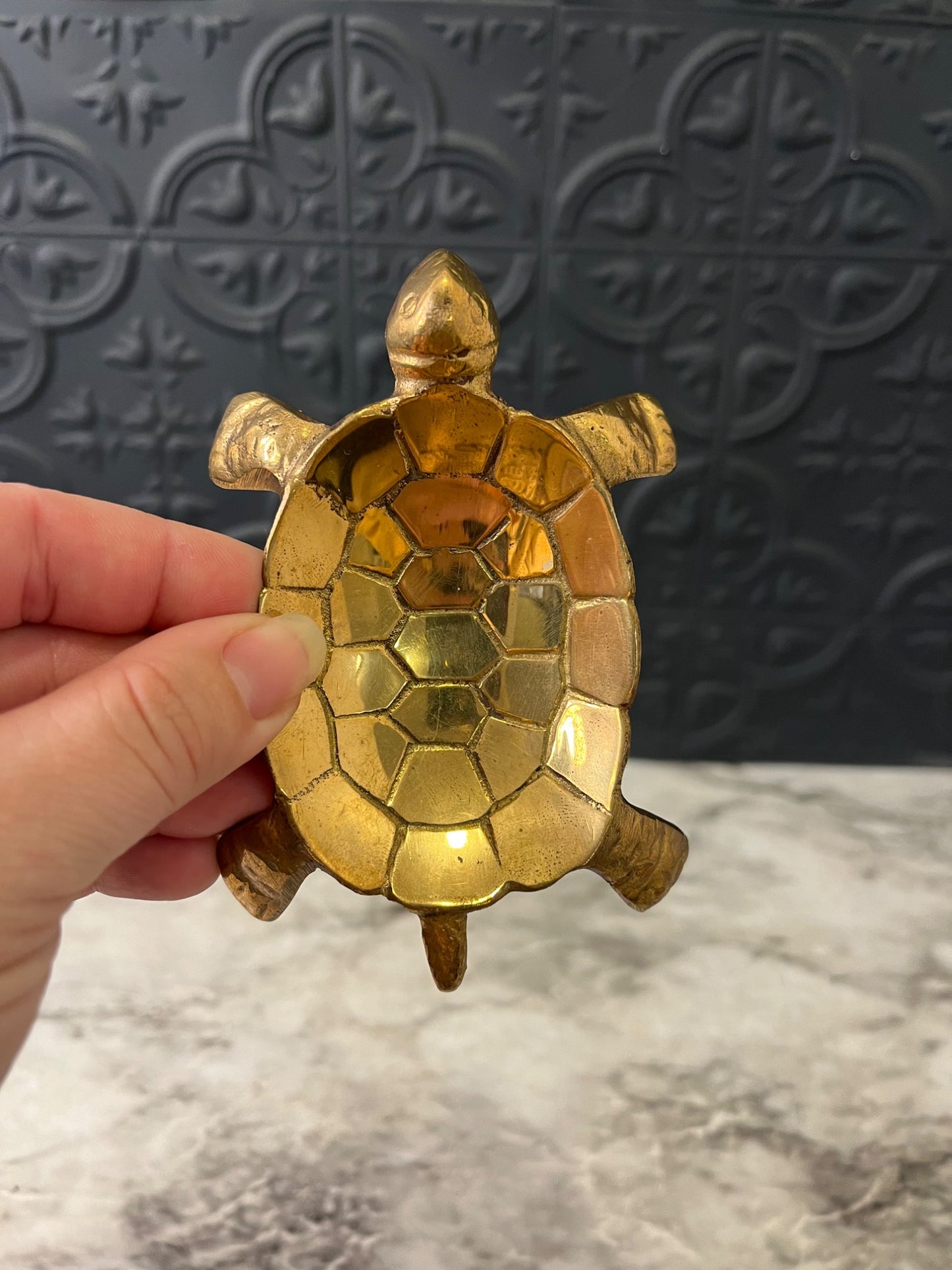 Brass Turtle Trinket Dish