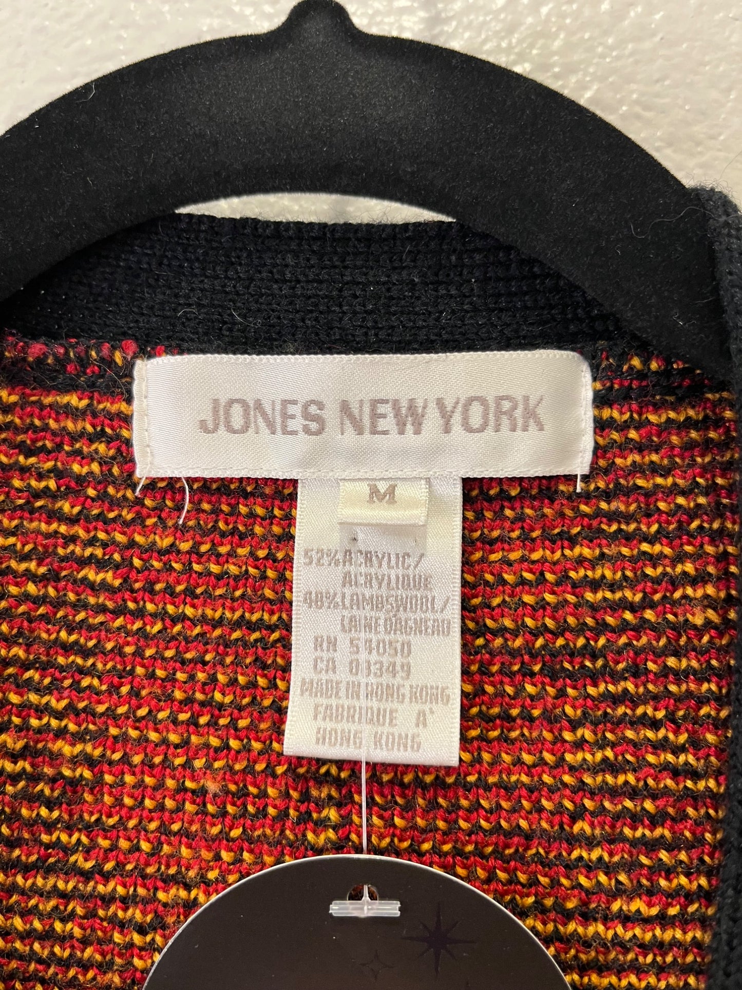 Jones New York Red plaid cardigan