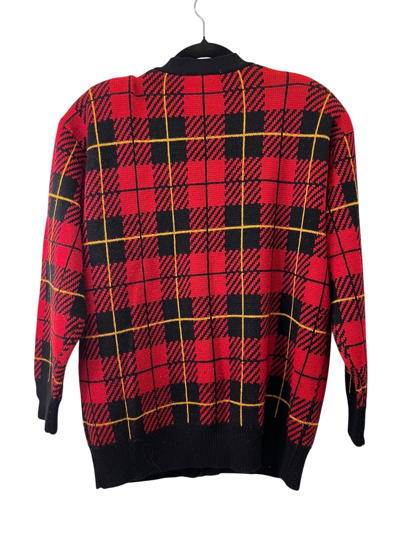 Jones New York Red plaid cardigan