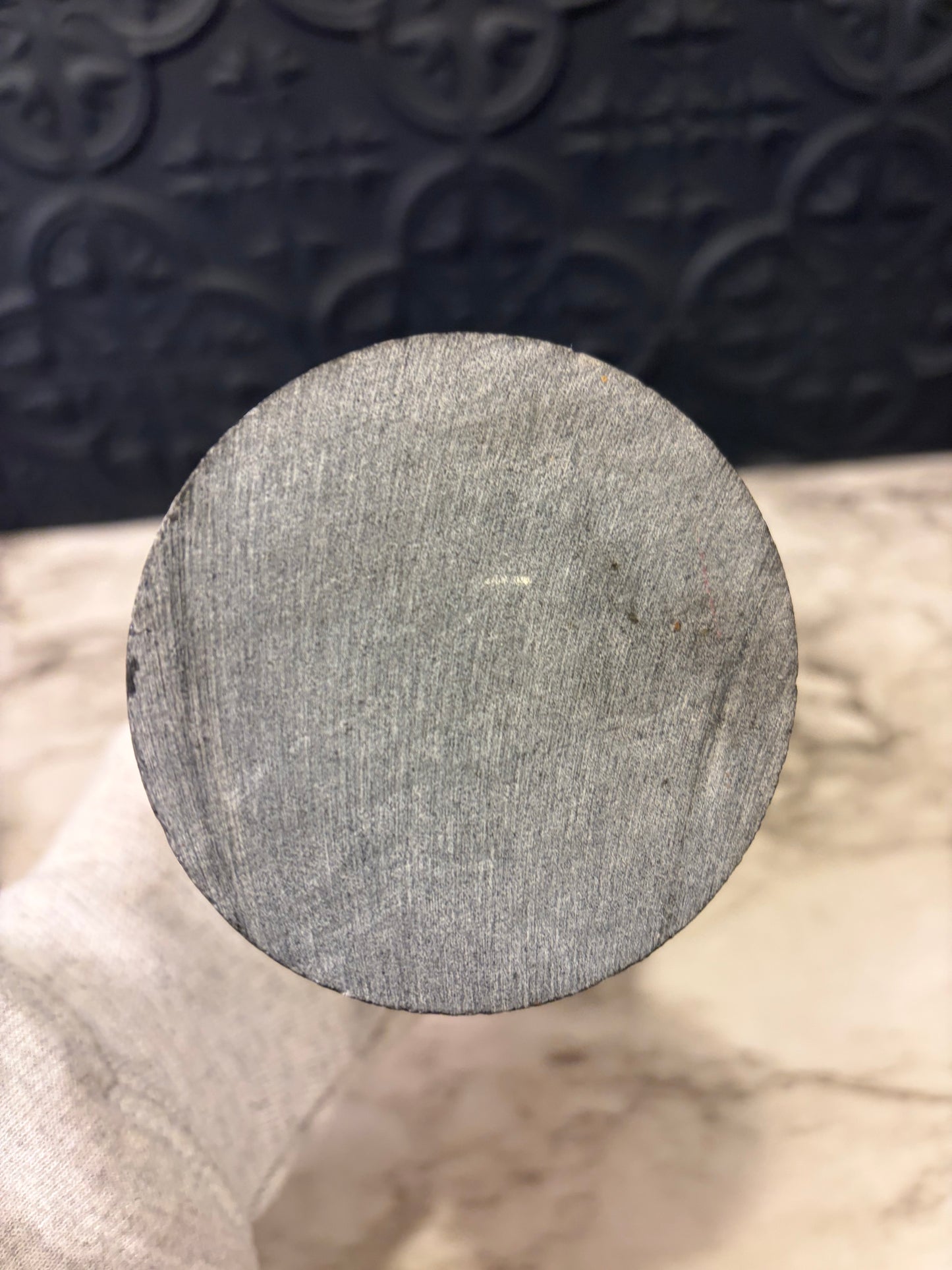 Etched Grey Stone Vase 8"