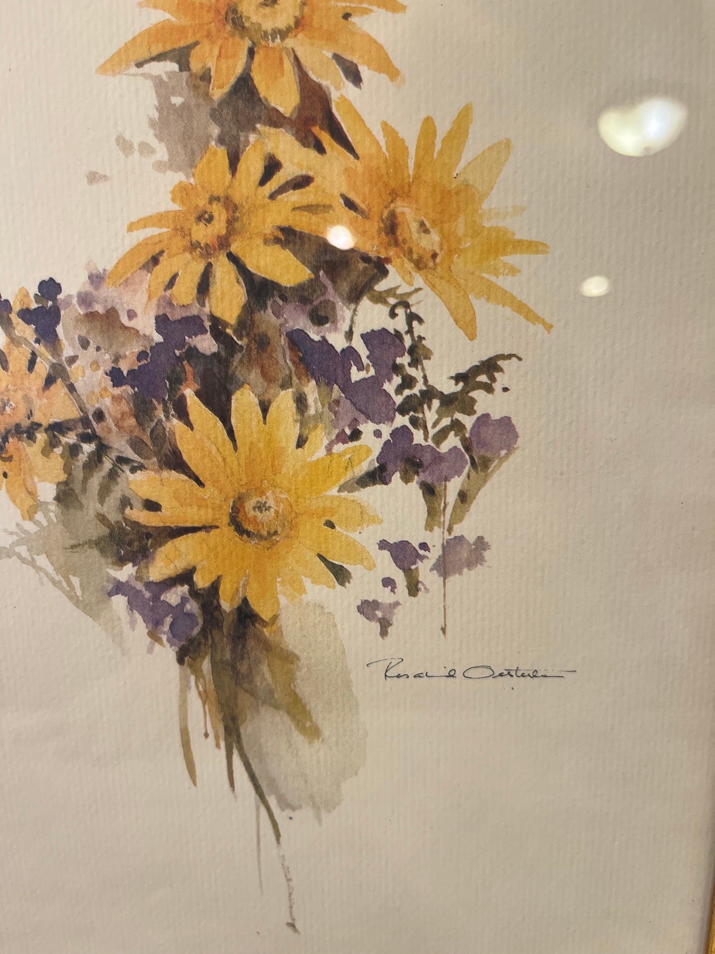 Gold Framed Yellow Flowers