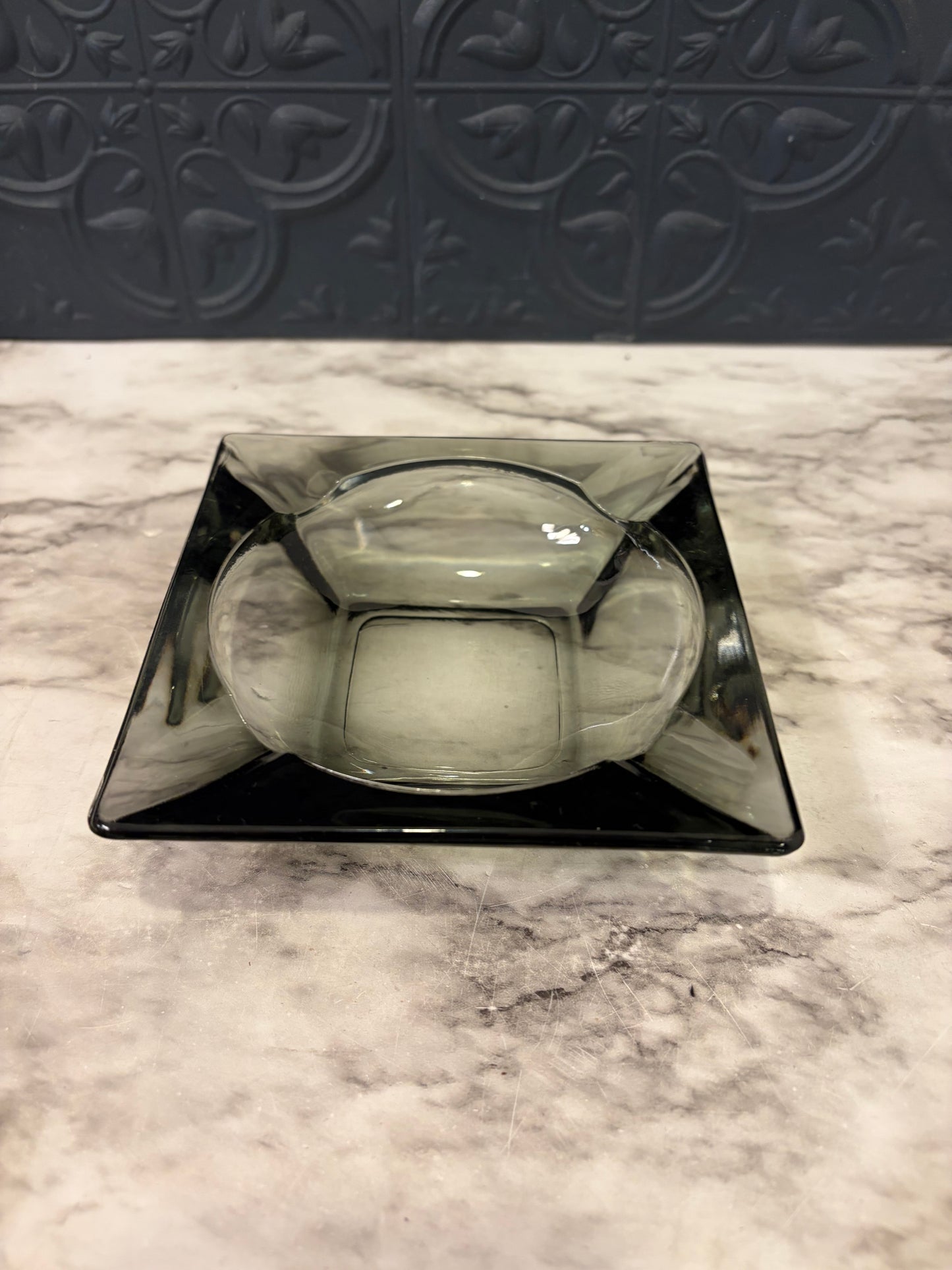 Square Smoke Glass Ashtray