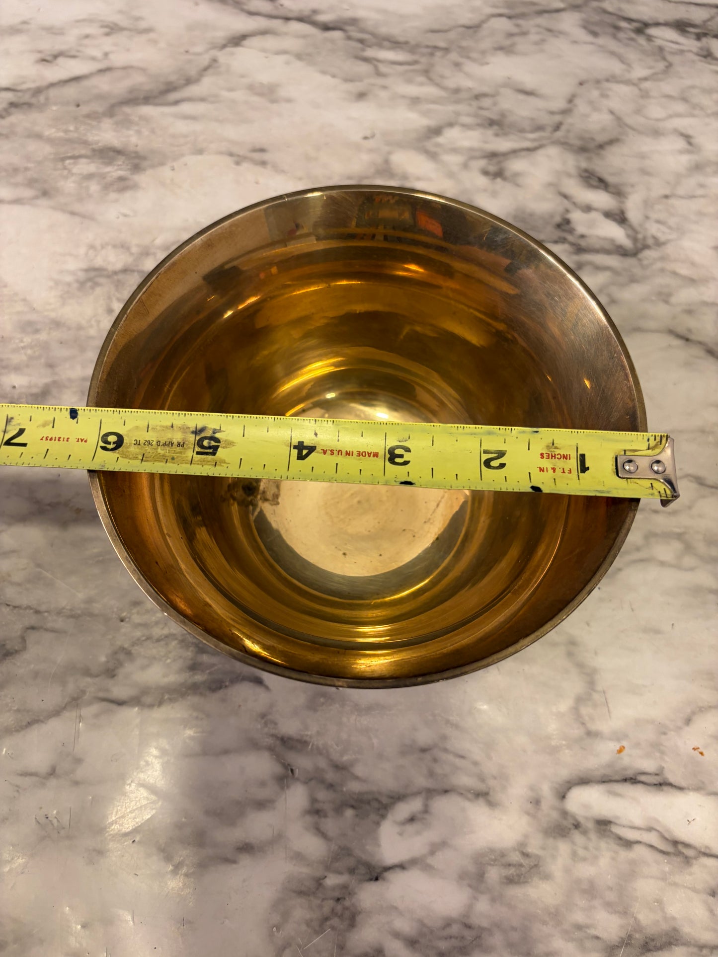 Brass Bowl with Enamel Southwest pattern