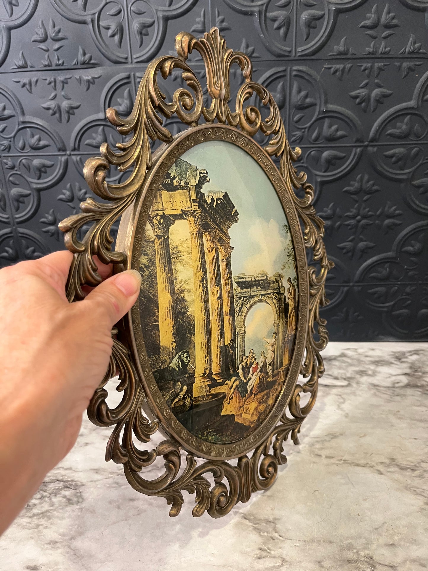 Italian Bubble Glass Roman Ruins