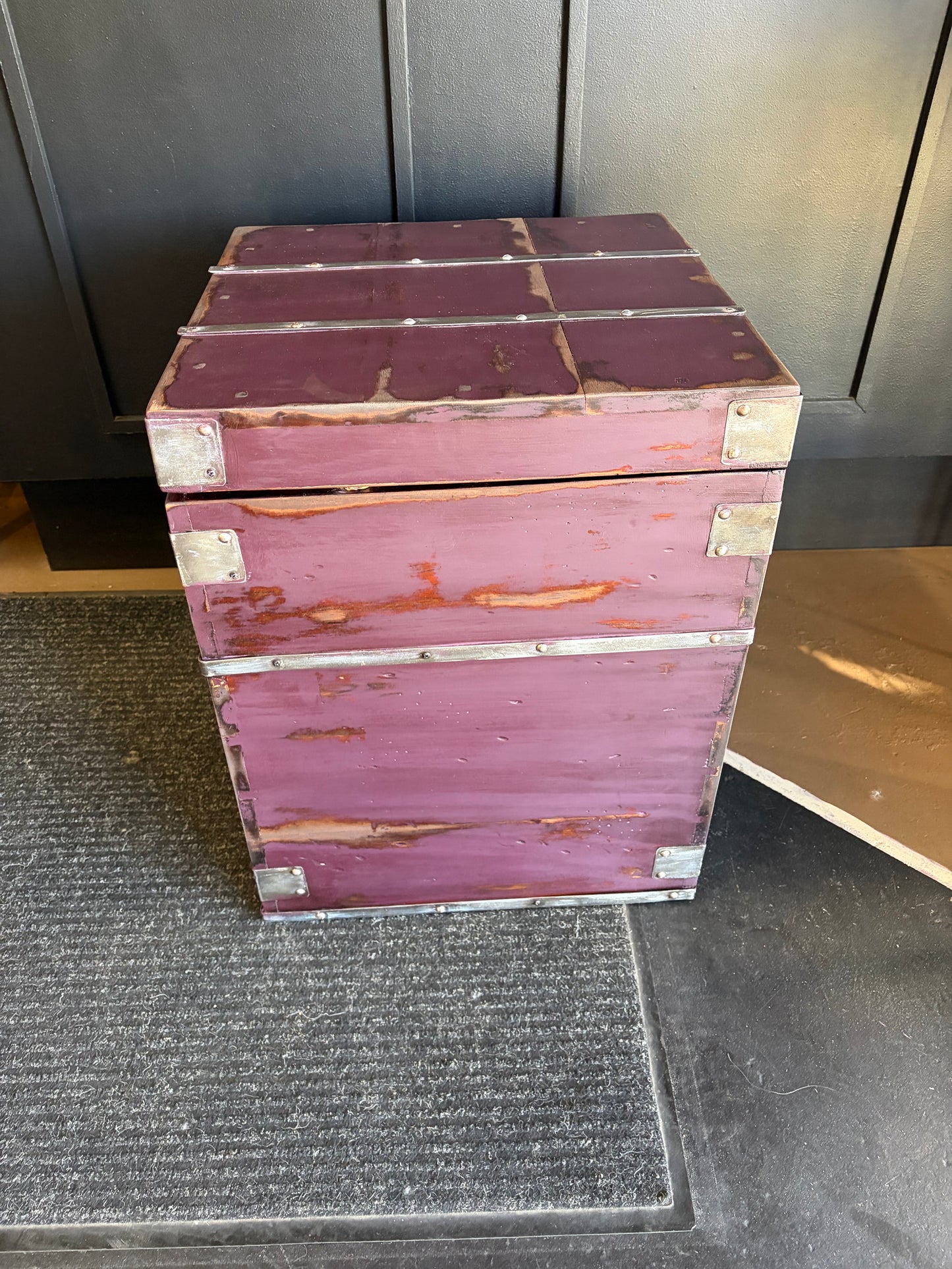 Small Distressed Purple Chest