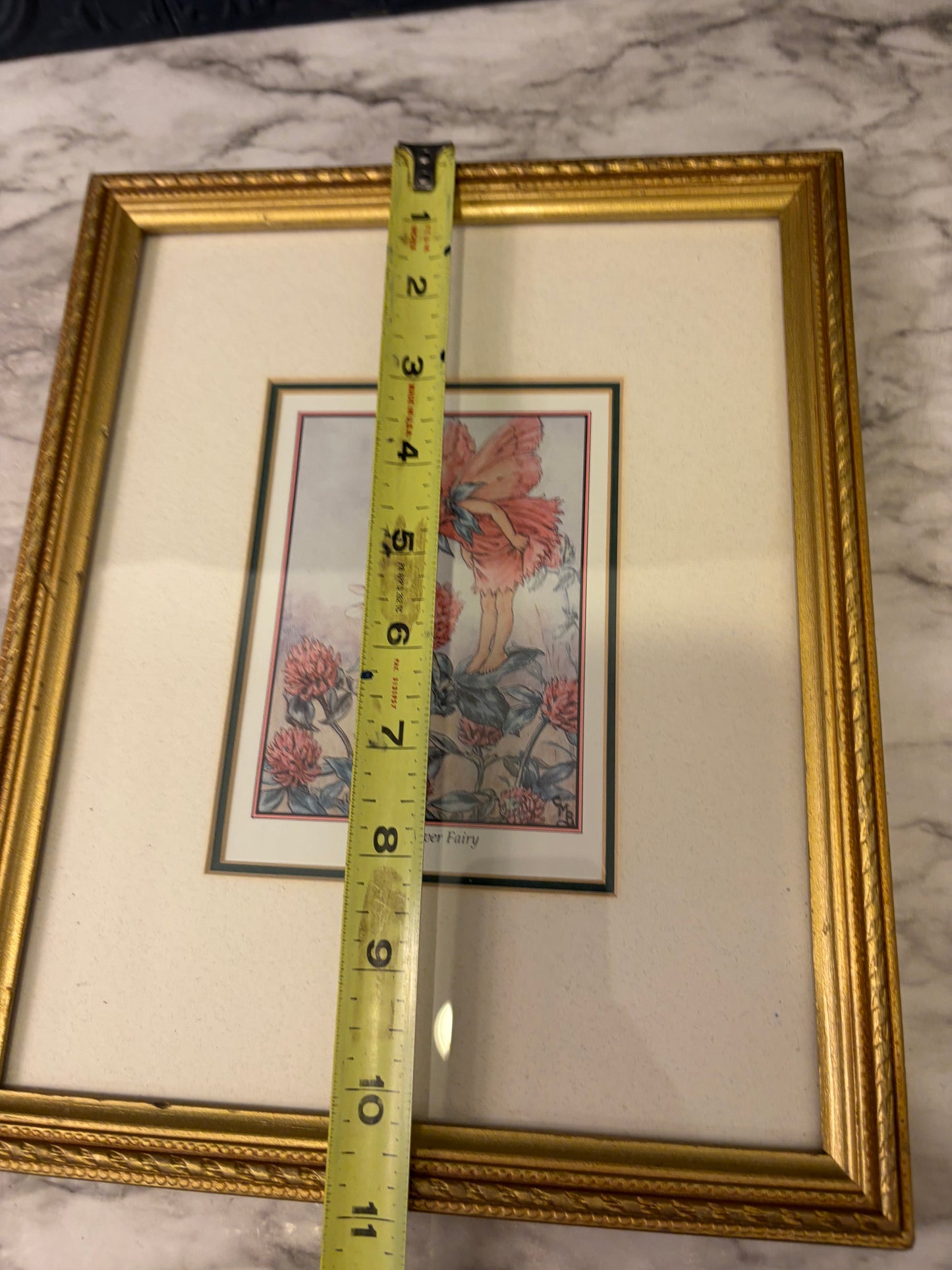 Red Clover Fairy Print Framed