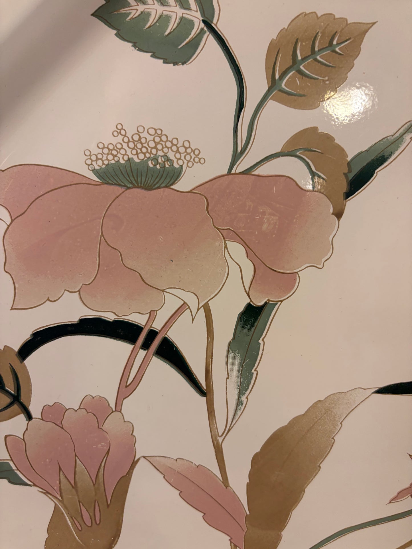Mikasa Octagon Tray with Silk Flowers