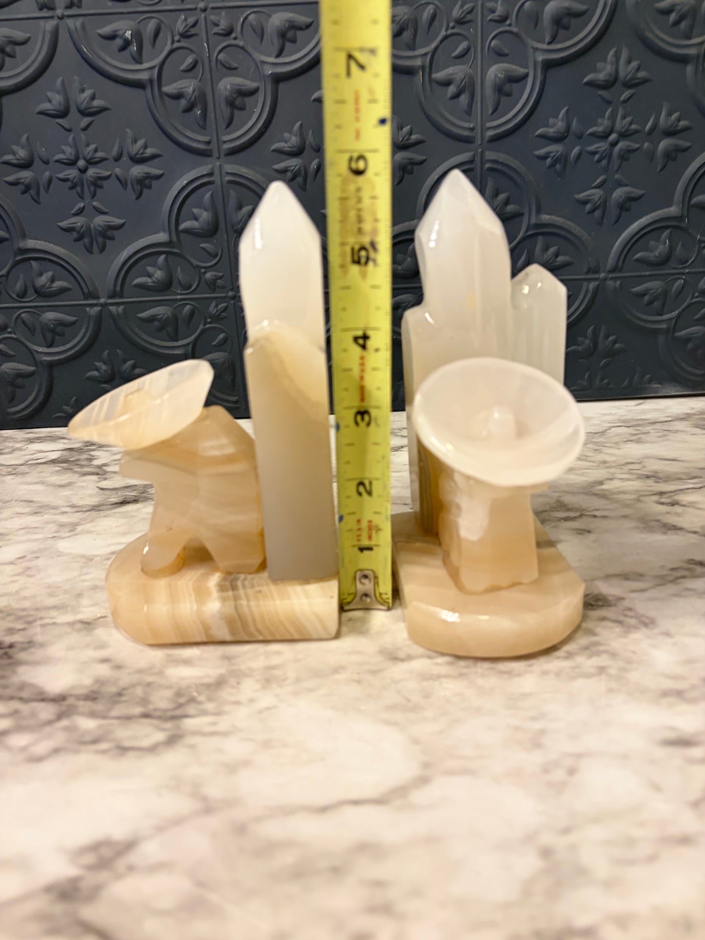 Cream Onyx Siesta Bookend set of 2