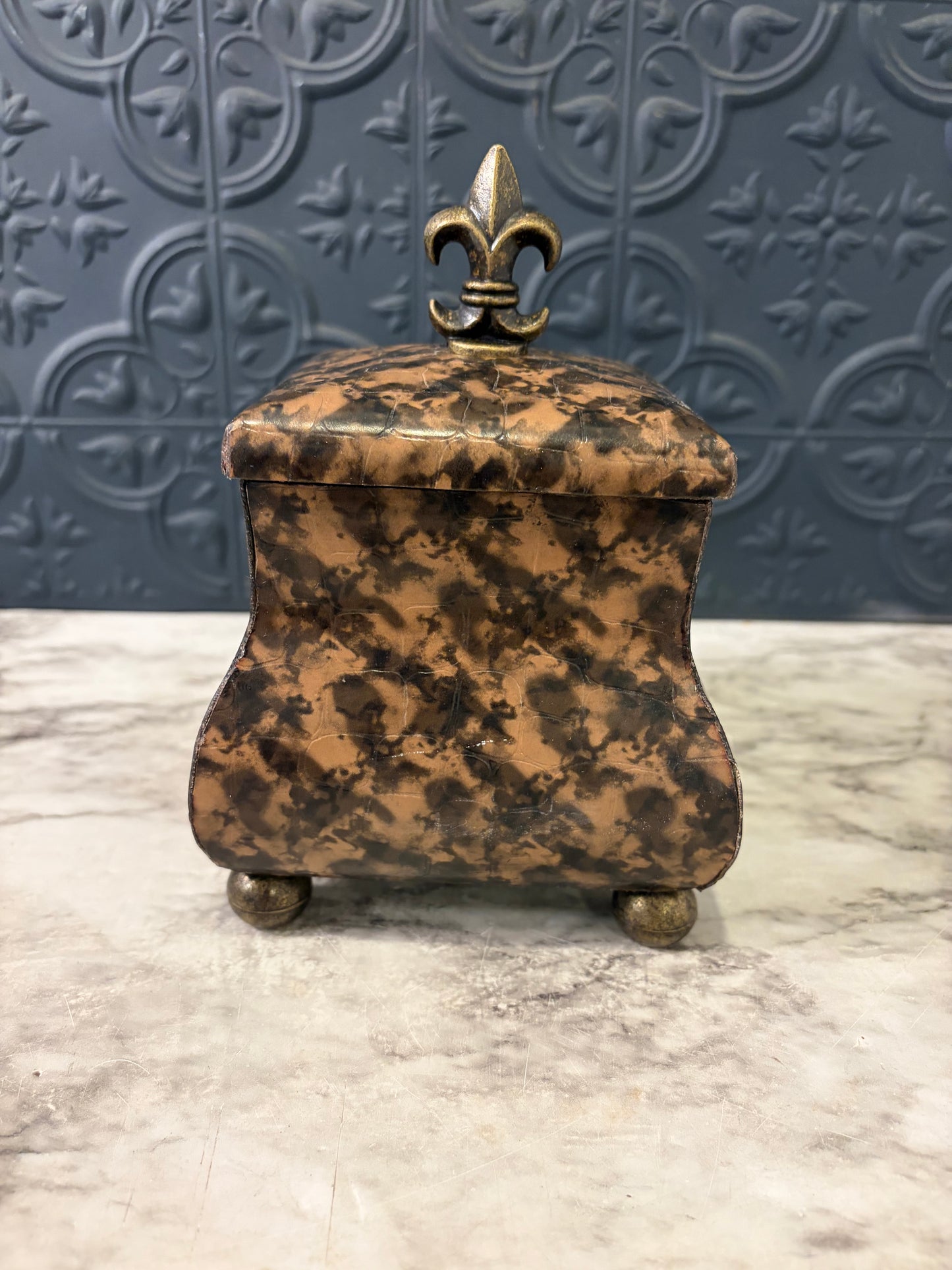 Tan and Black Bombay Keepsake Box