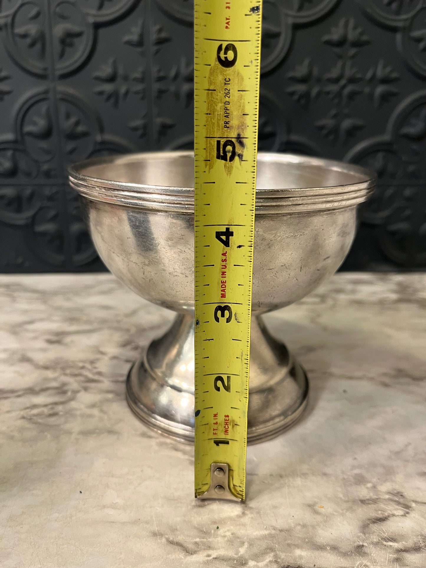 Wear Brite Nickel Silver Pedestal Bowl