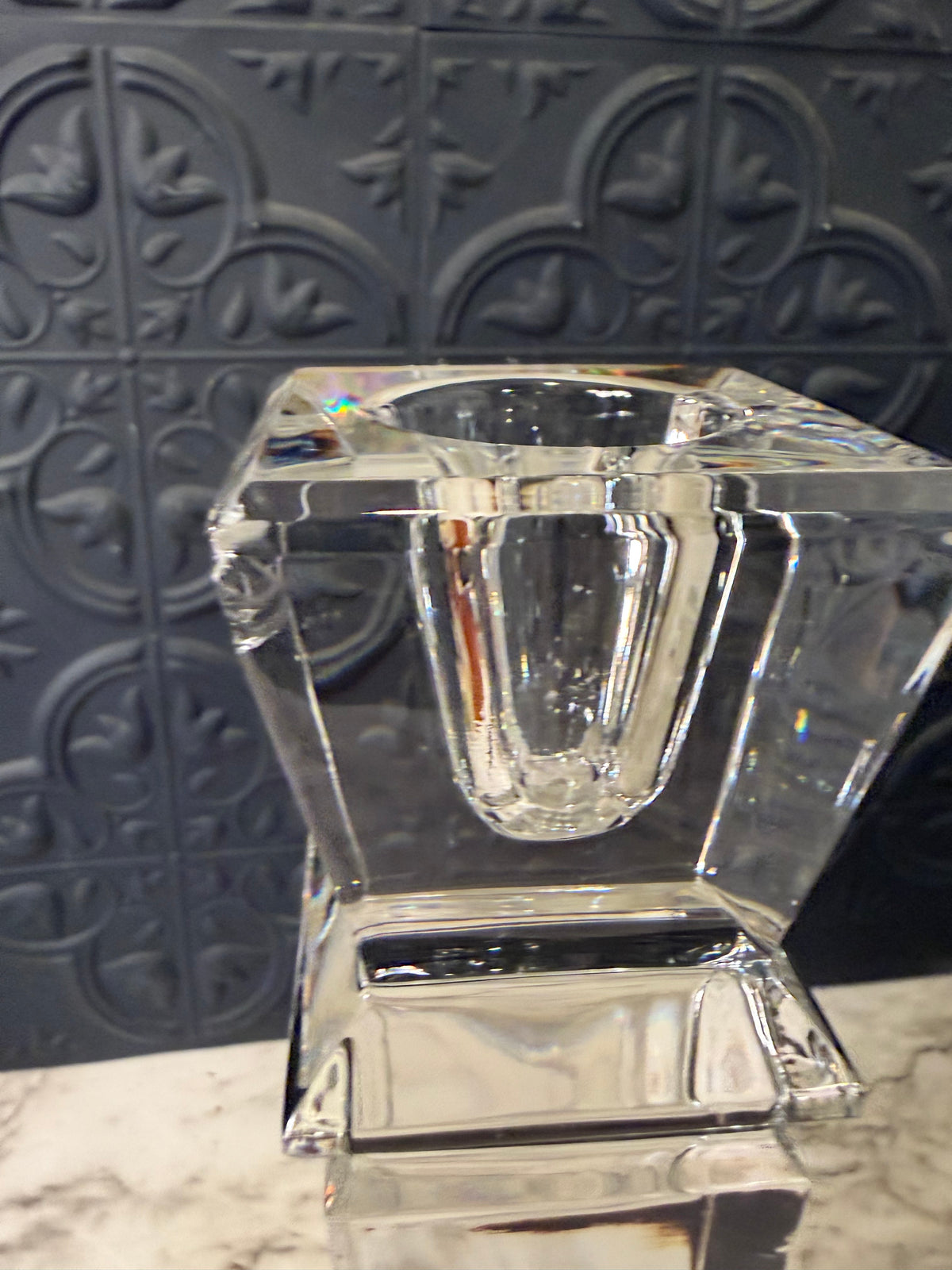 Shannon Crystal Candlestick Set AS IS