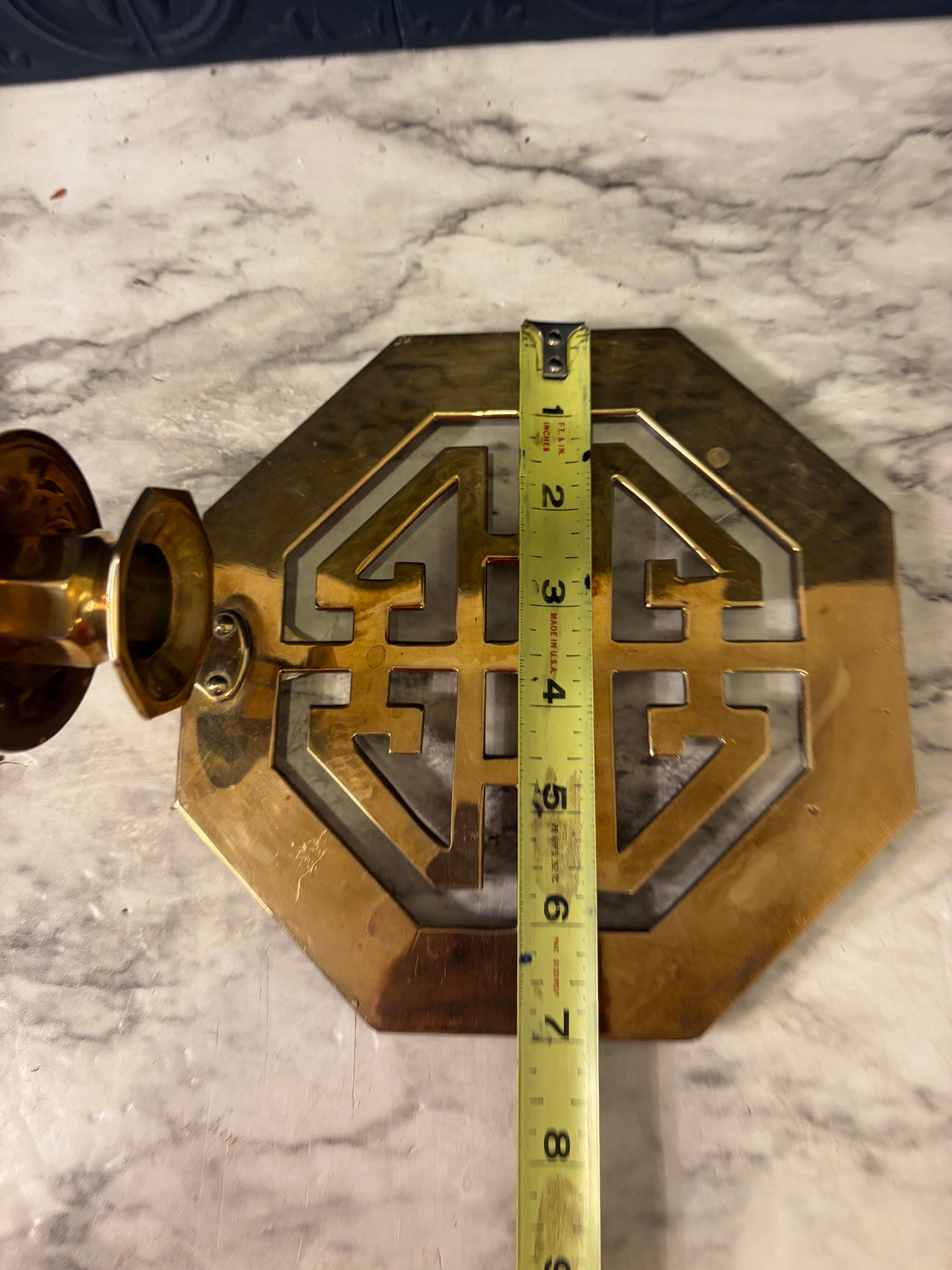 Solid Brass Asian Wall Sconce