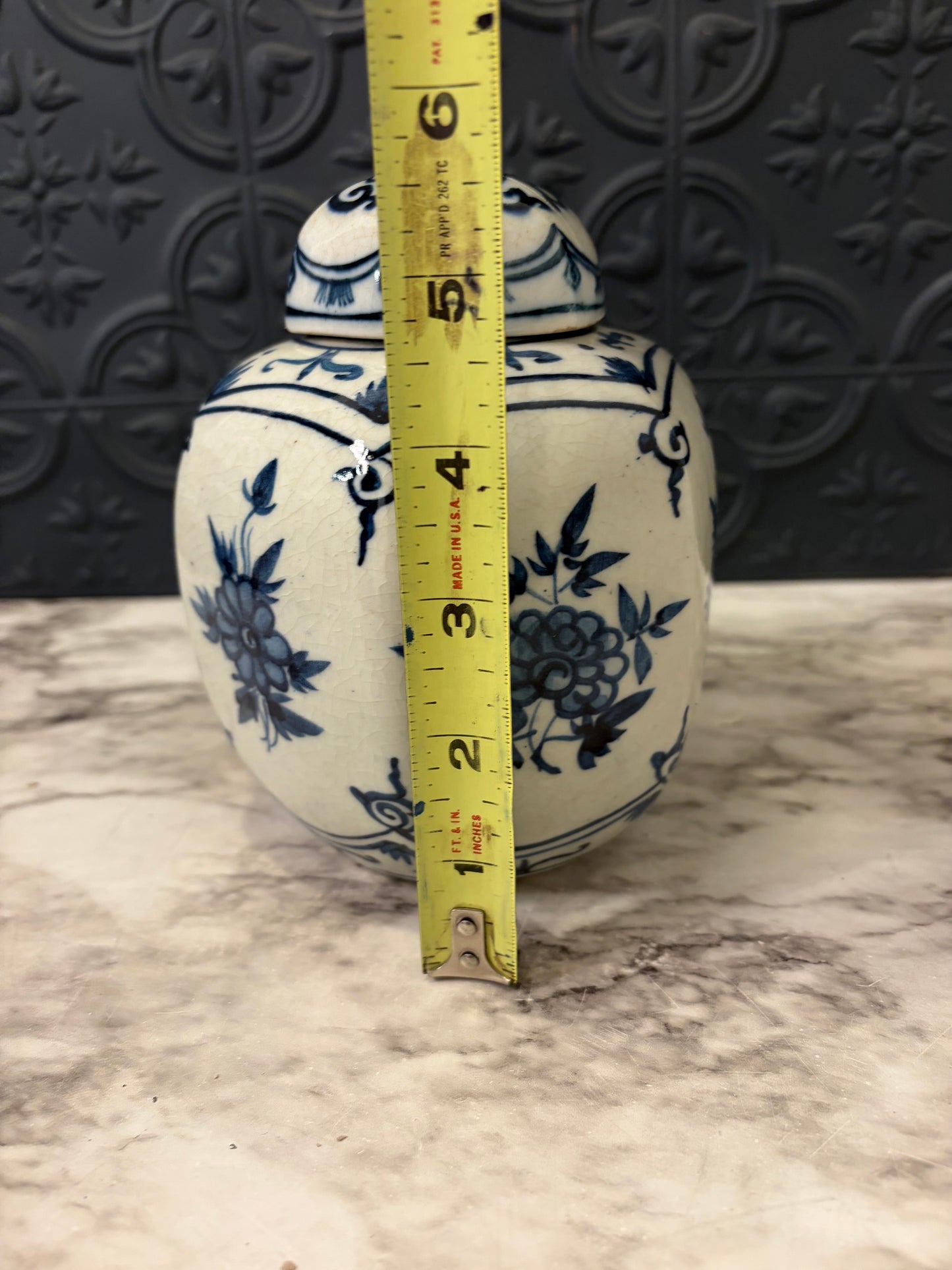 Blue and White Ginger Jar AS IS