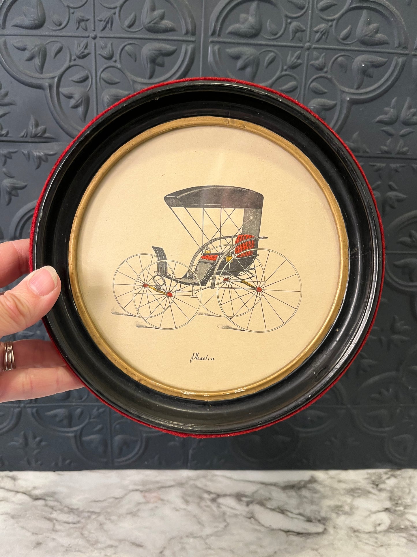 Phaeton Print in Round Frame