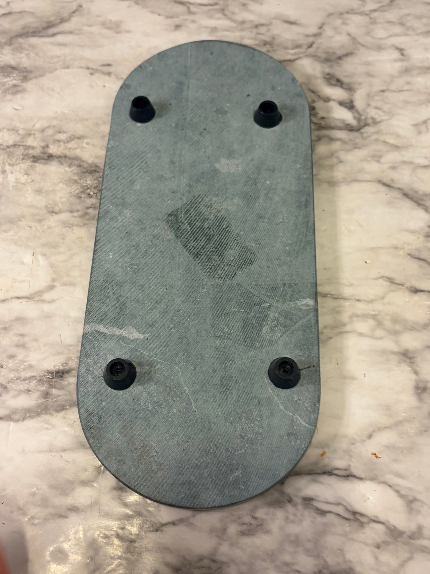 Oval Green Marble Cutting Tray with Knife
