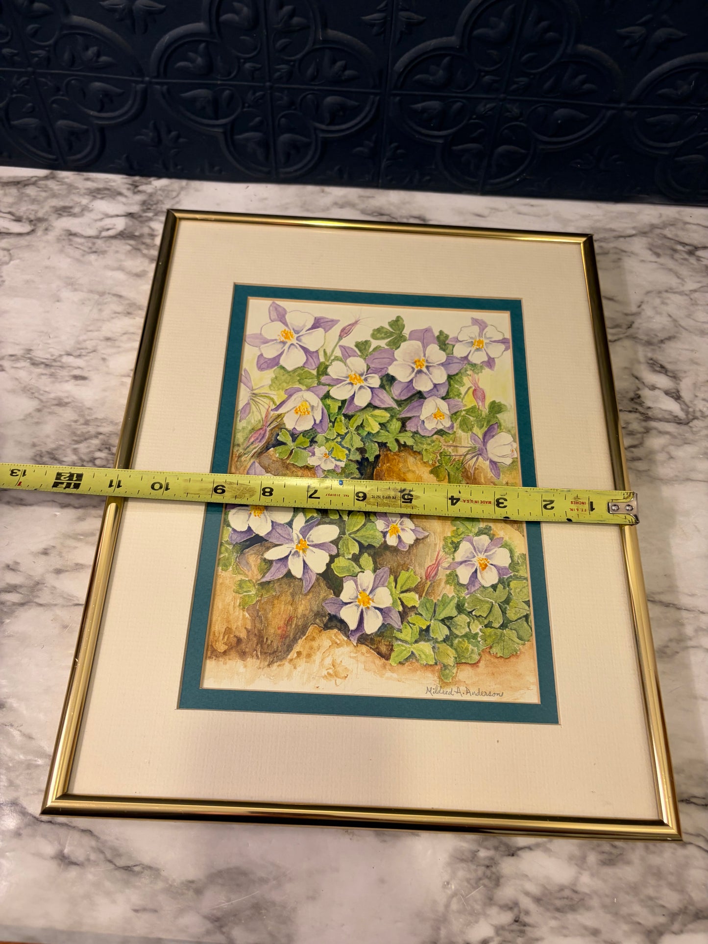 Columbine Watercolor by Mildred Anderson