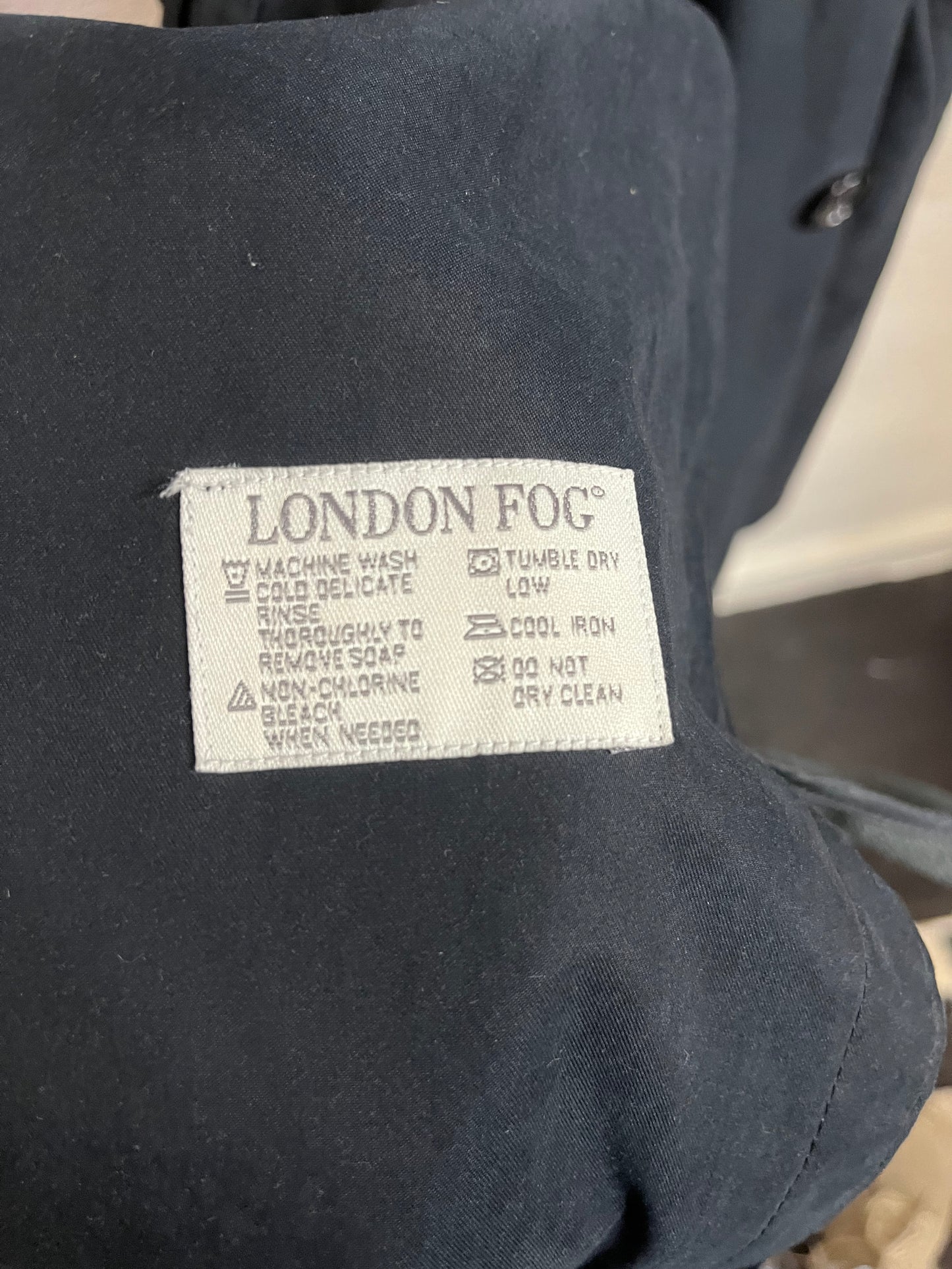 London Fog Black Trench Coat