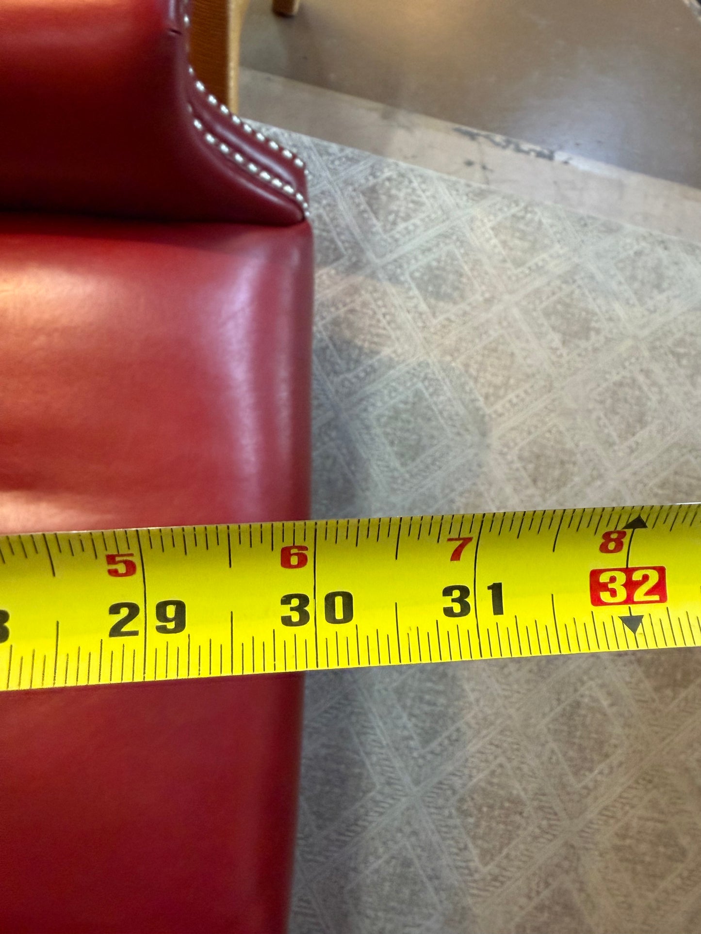 Red Wingback Chair Fake Leather