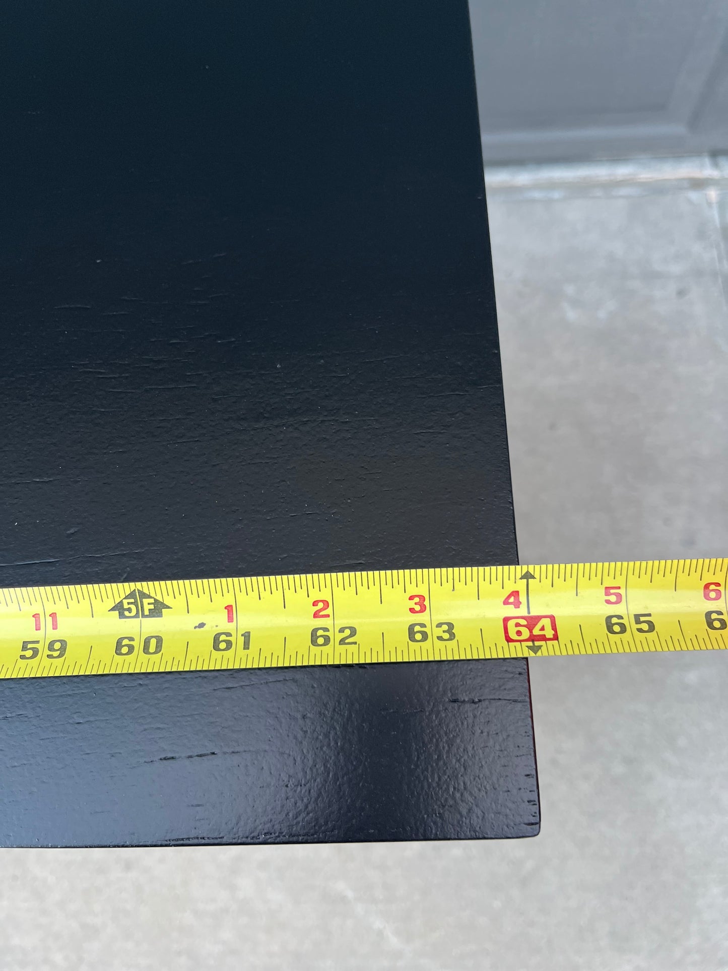 Mid century Style Dresser with Painted Black Top