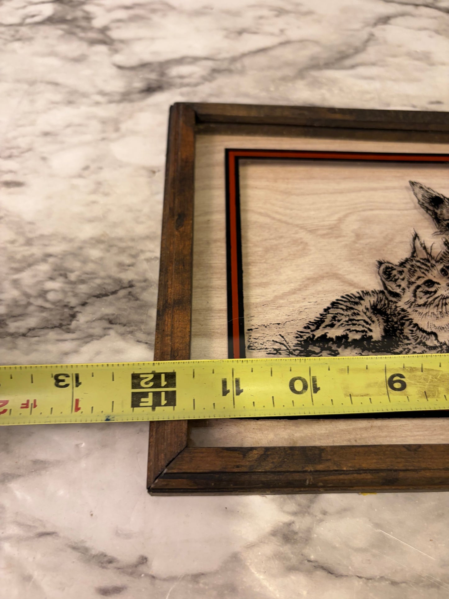 Leon Burrows Reverse Painting on Glass of Dogs