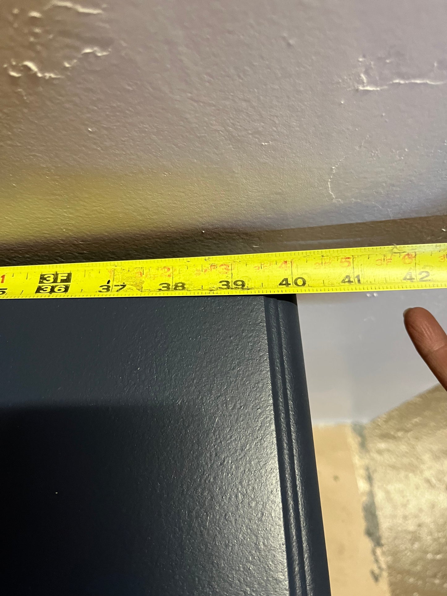 Blue Vanity Entry Table Painted Inkwell