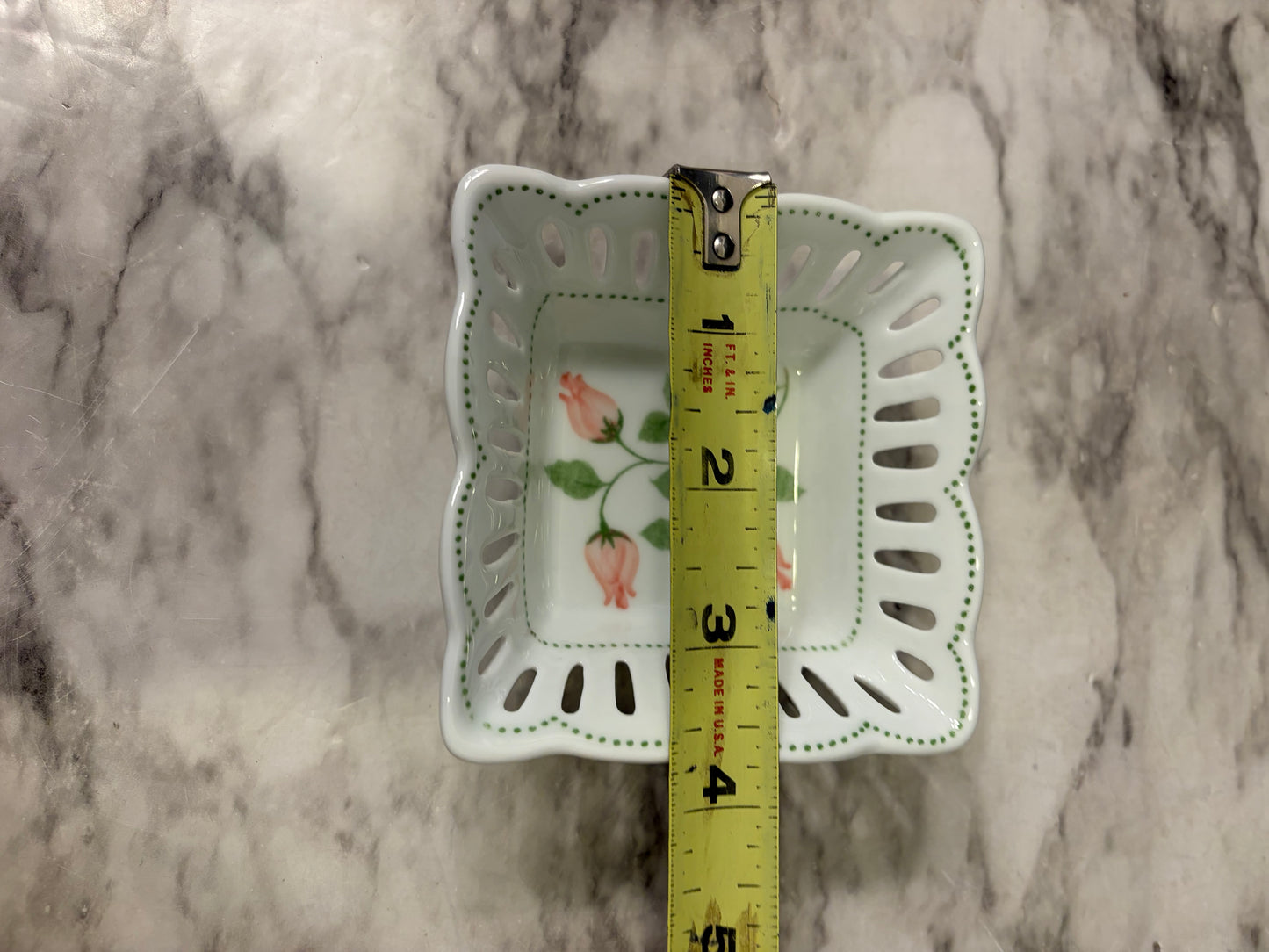 Andrea by Sadek Square Rosebud Trinket Dish
