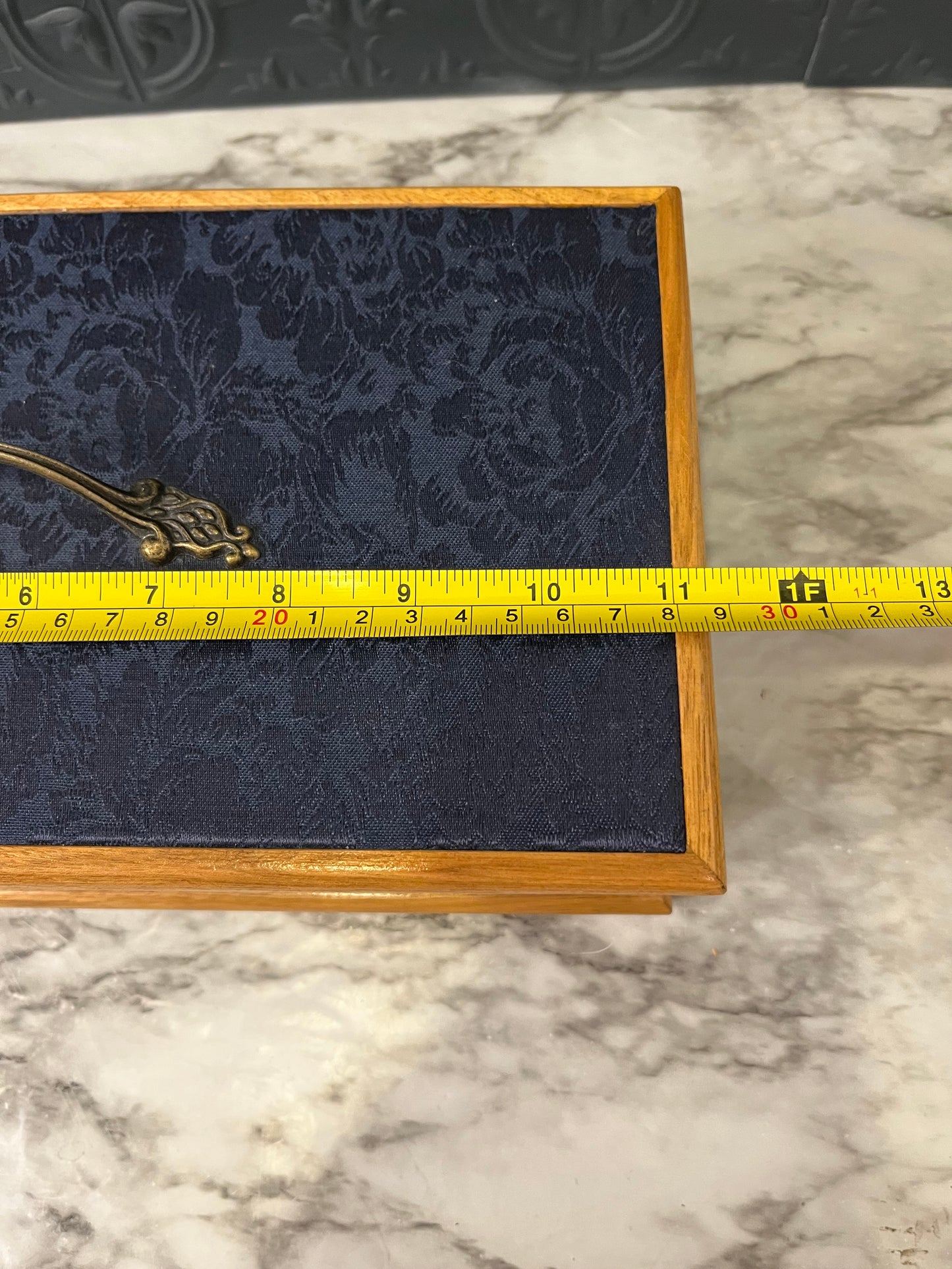 Blue Fabric Jewelry Box