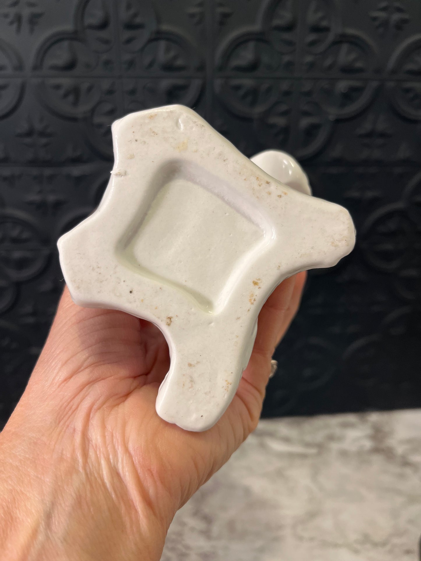 White Ceramic Owl Tulipere Vase