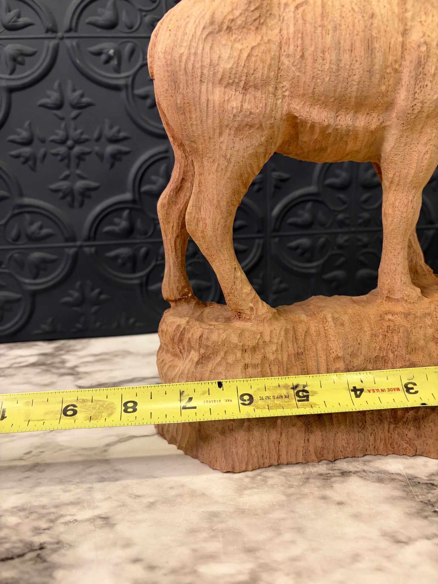 Wood Carved Big Horn Sheep