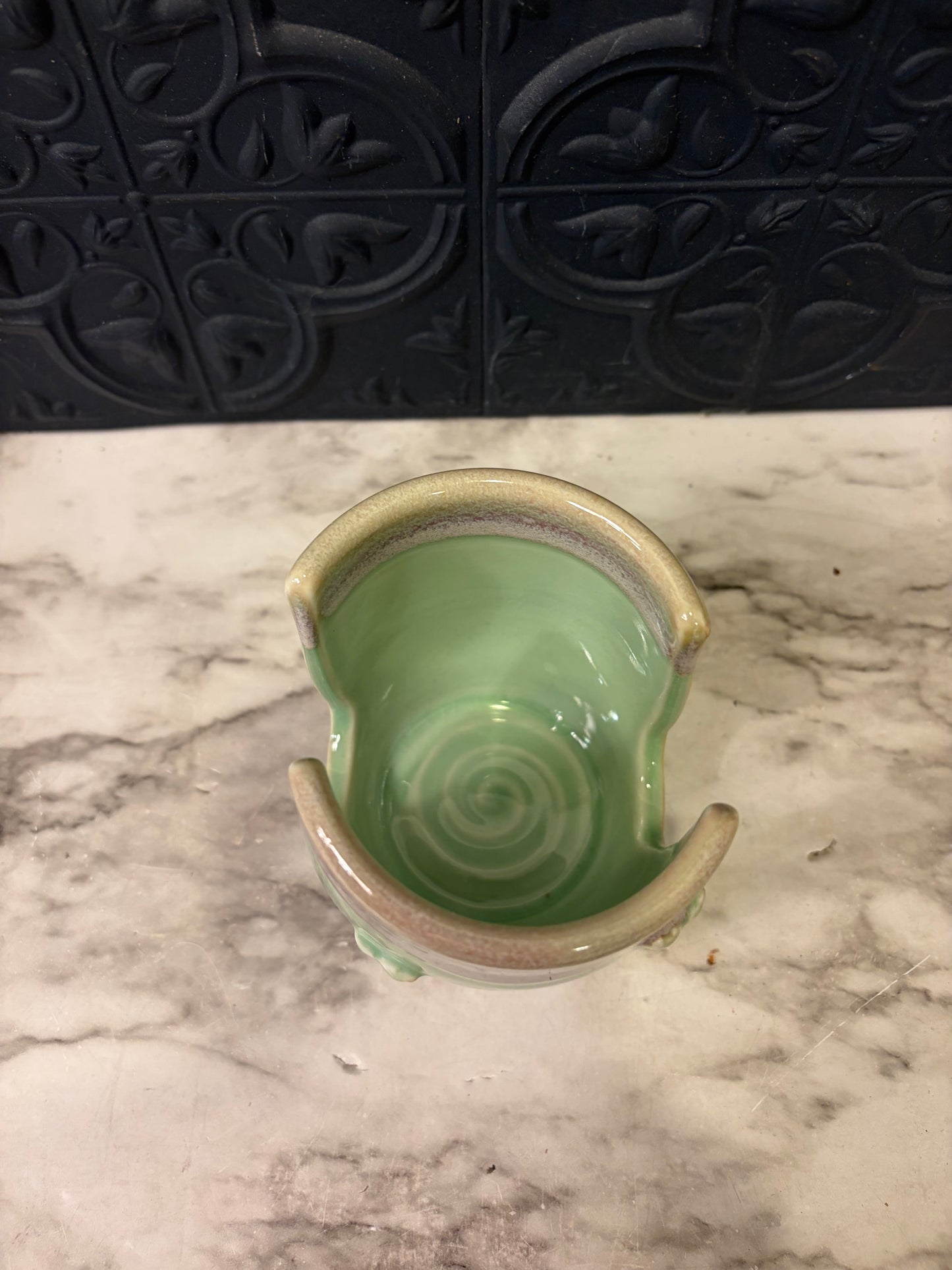 Seafoam Green Studio Pottery Sponge Holder