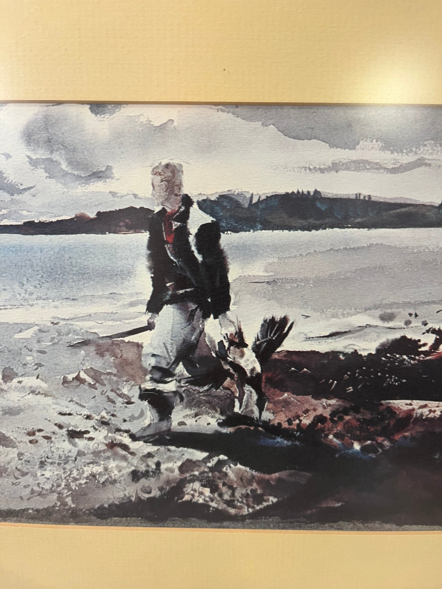 Watercolor Print of Coot Hunter