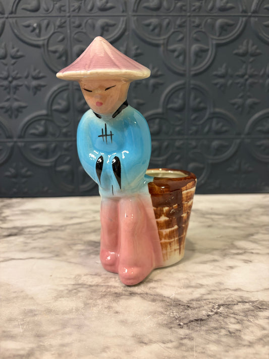 Vintage Asian Figure Planter