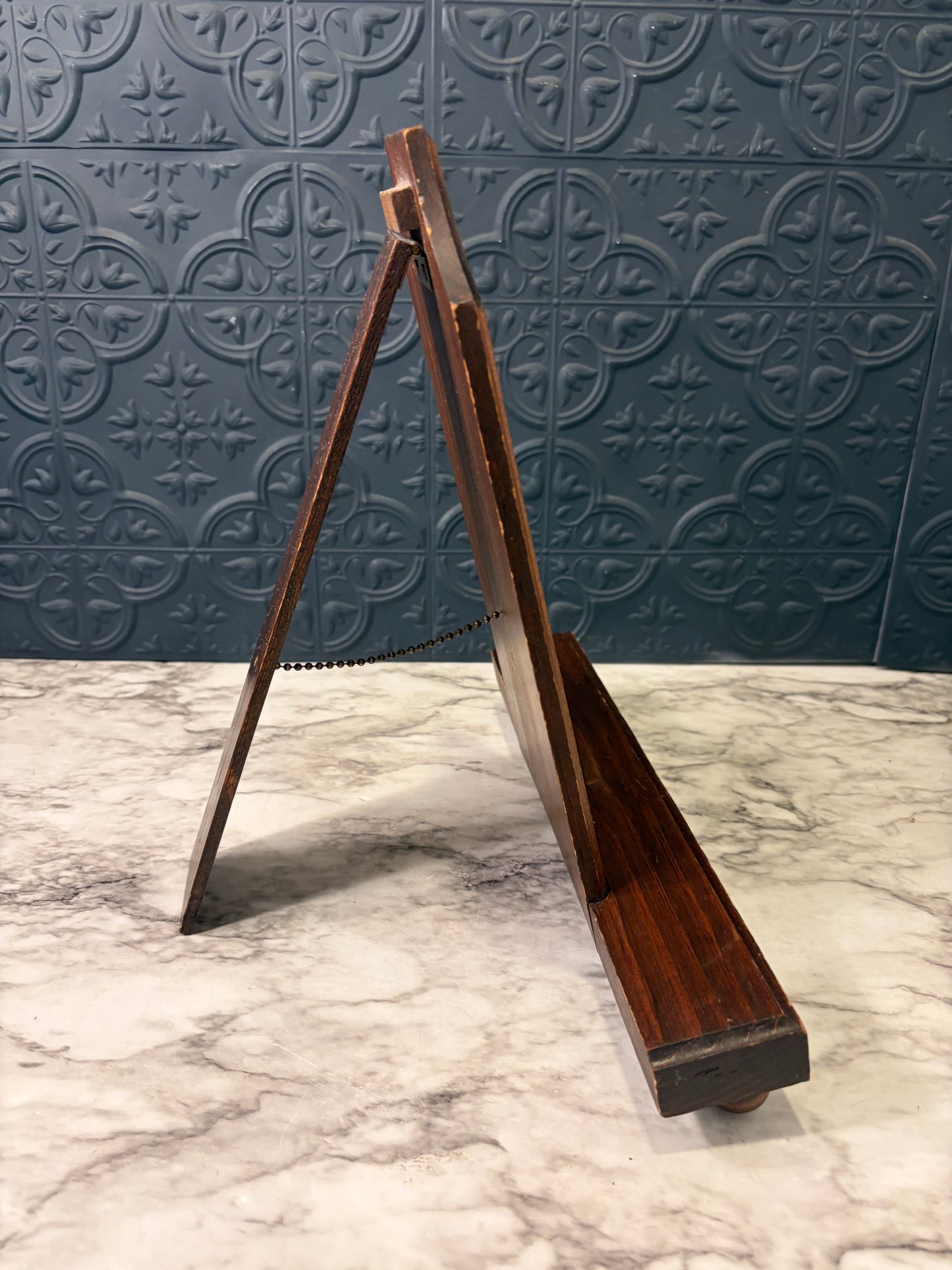 Dark Wood Kickstand Picture Easel