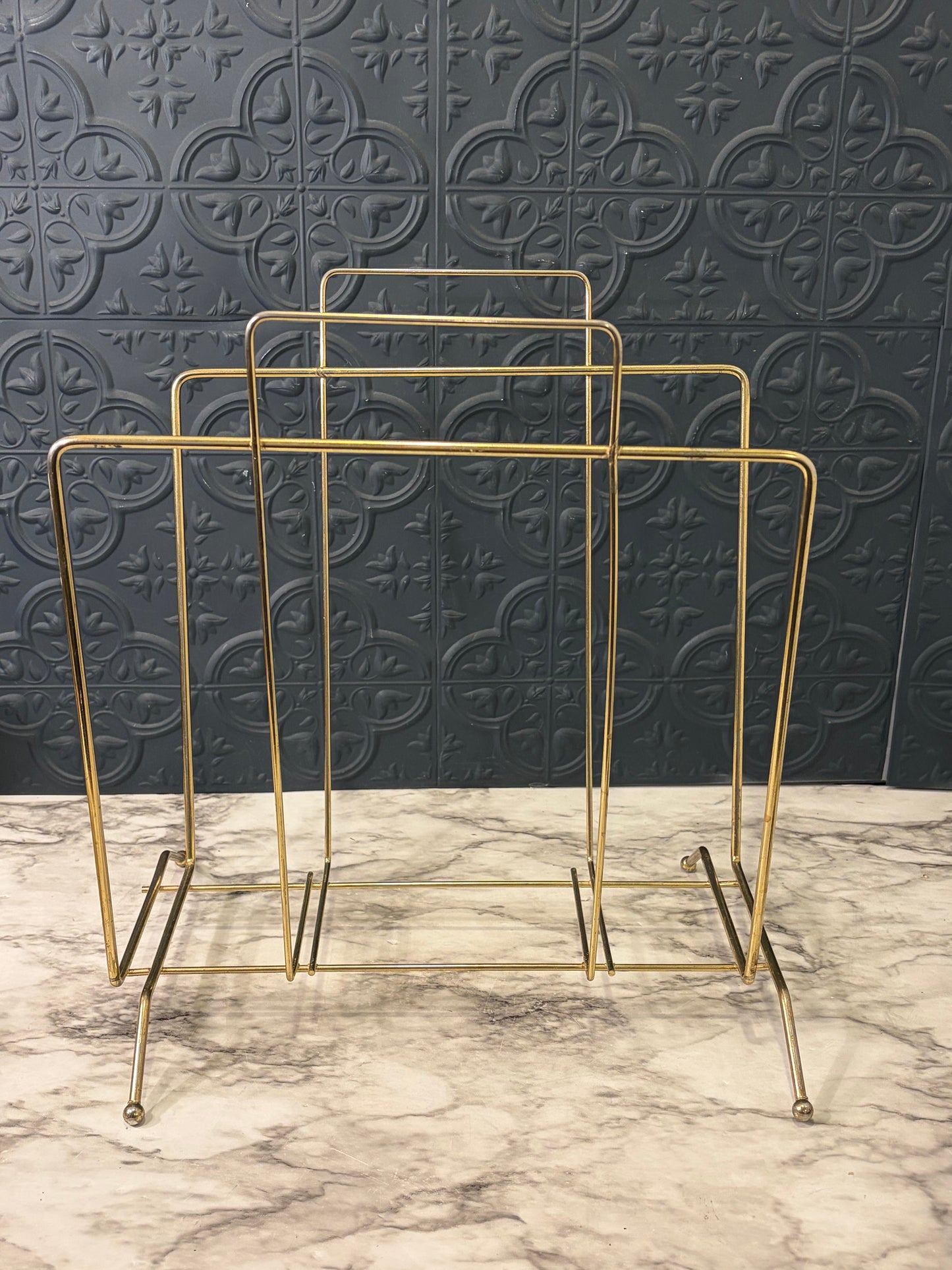 Gold Metal Vintage Book Rack