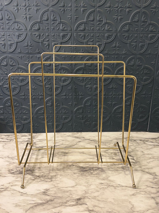 Gold Metal Vintage Book Rack