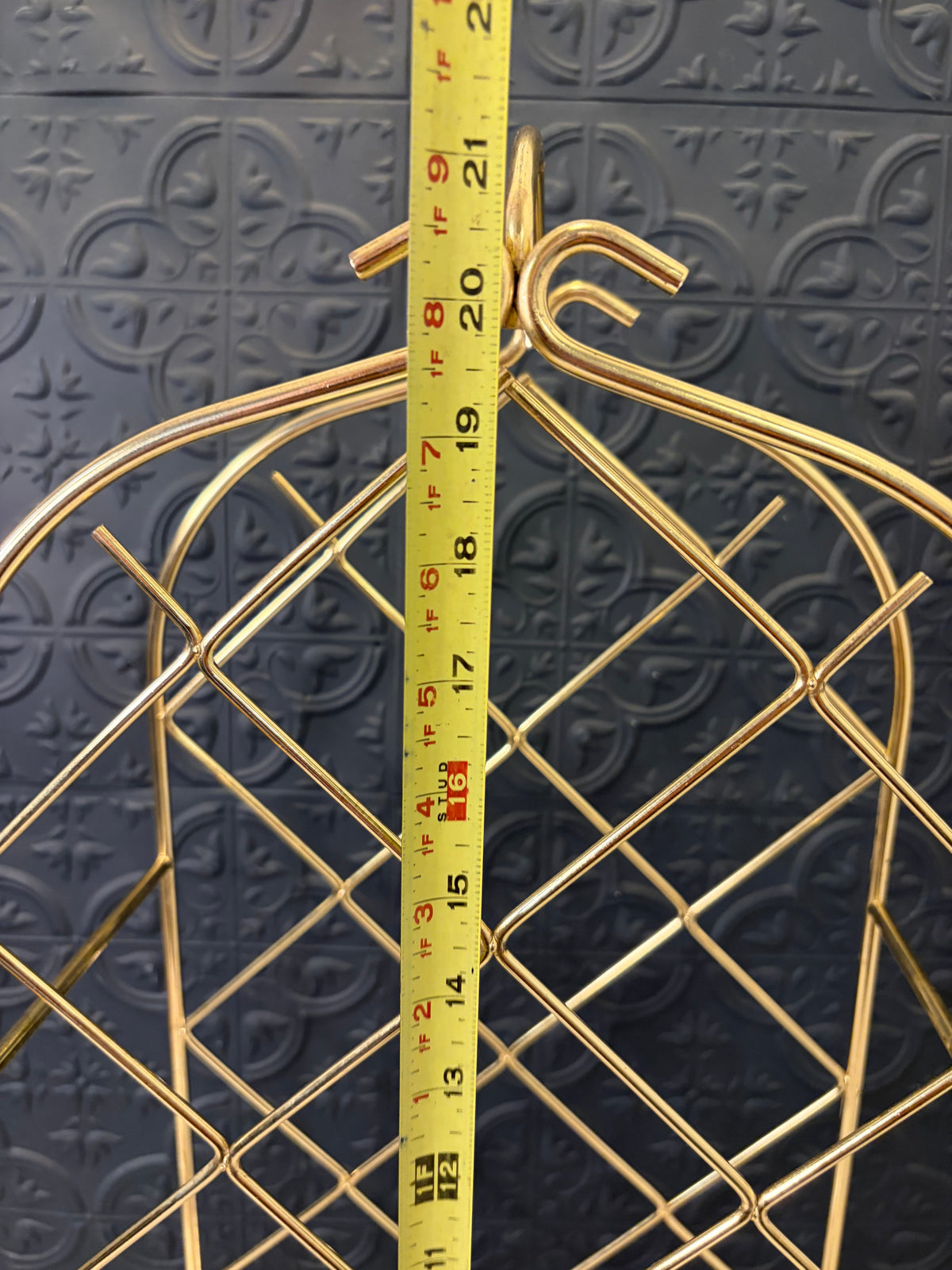 21" Brass Wire Tabletop Wine Rack