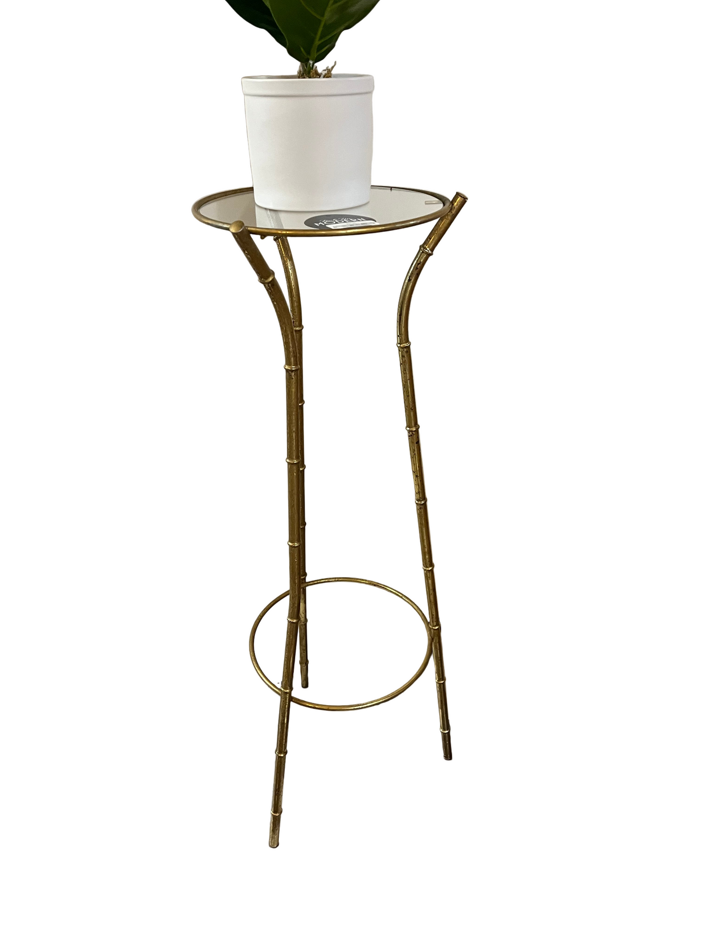 Brass Bamboo Plant stand Tall