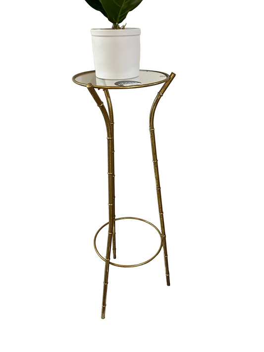 Brass Bamboo Plant stand Tall
