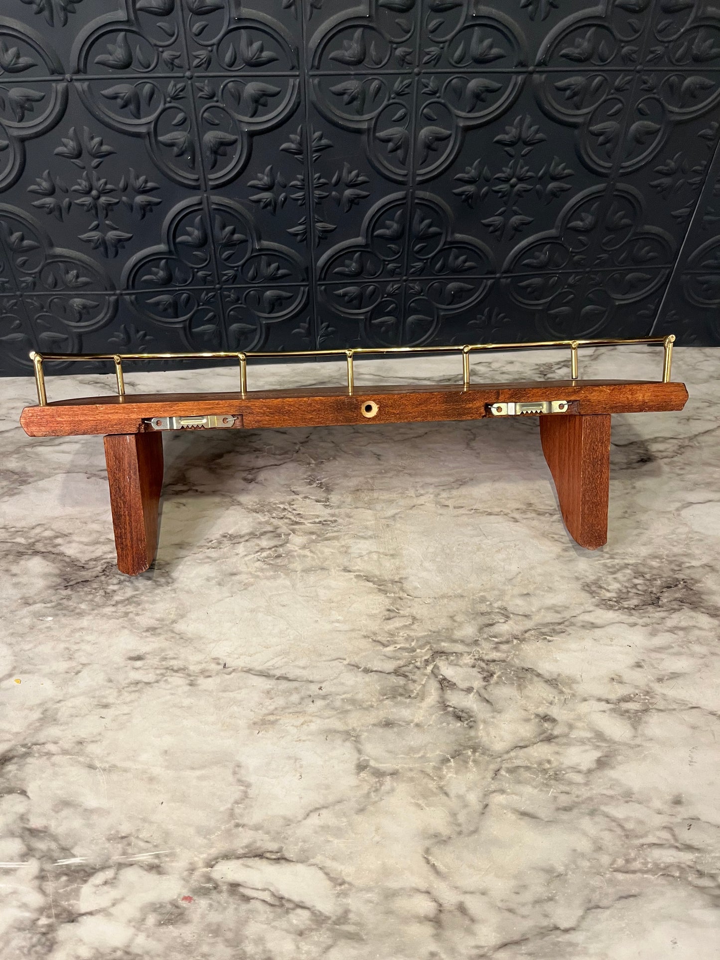 Home Interiors Brass Rail Wall Shelf