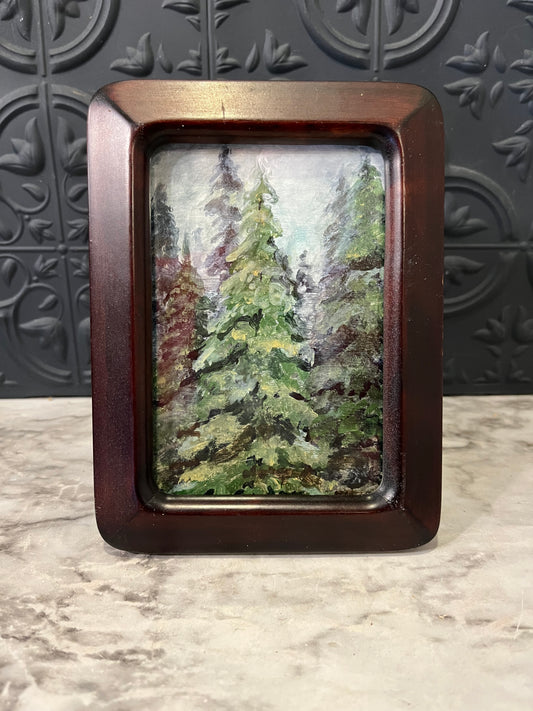 Winter Trees Original Painting By Jessie