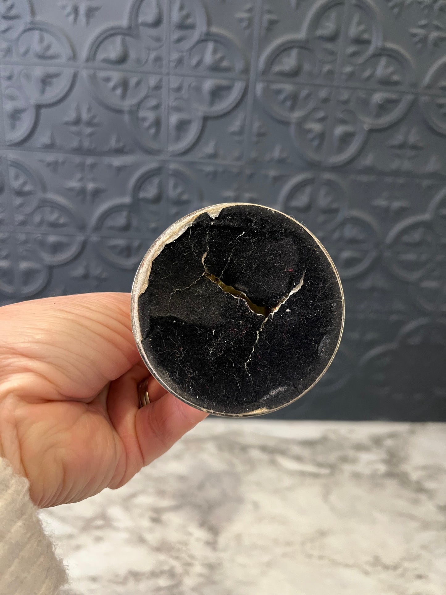 Frosted Tulip Holder Silver base