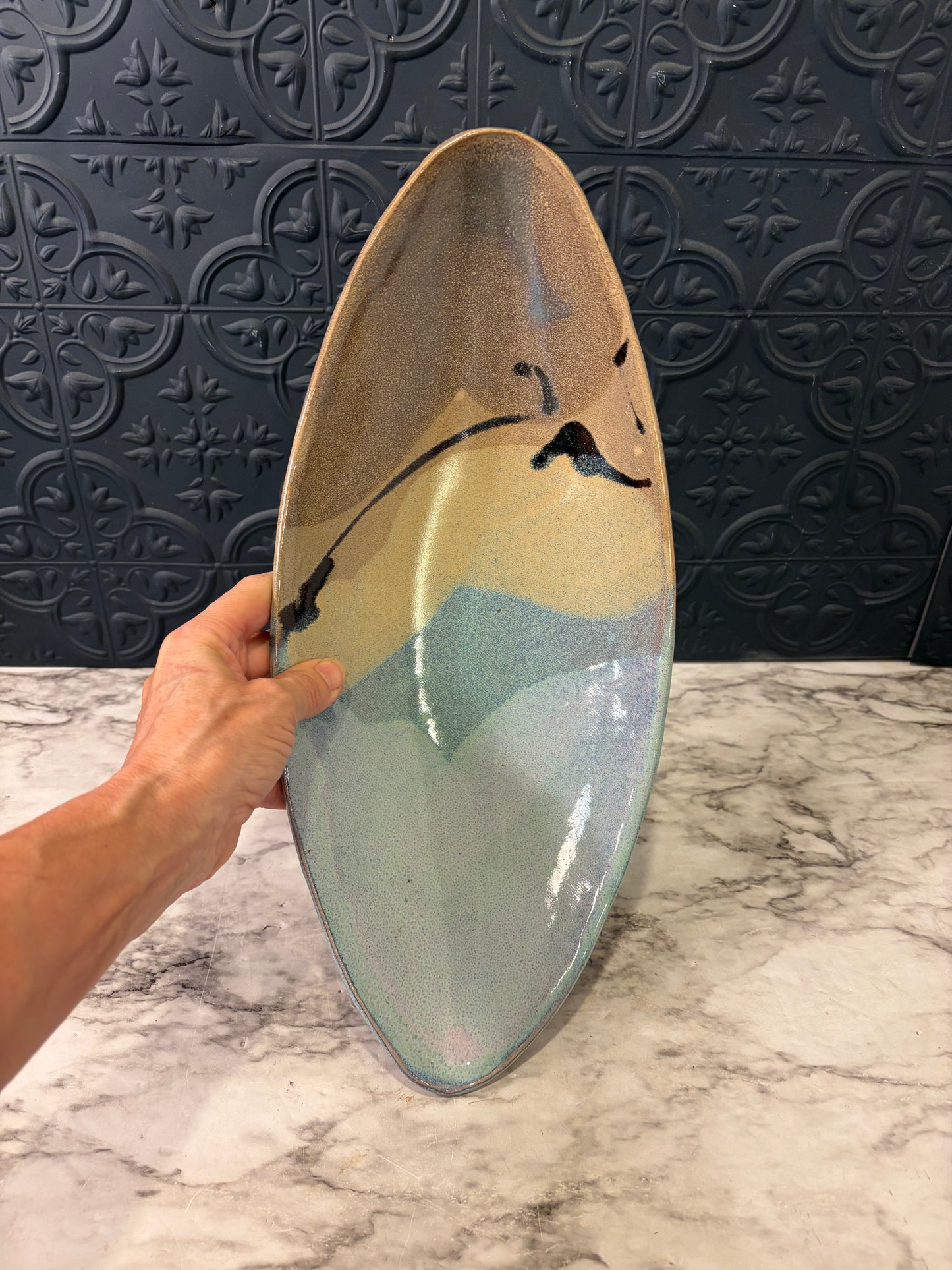 Oblong Studio Pottery Ceramic Dish
