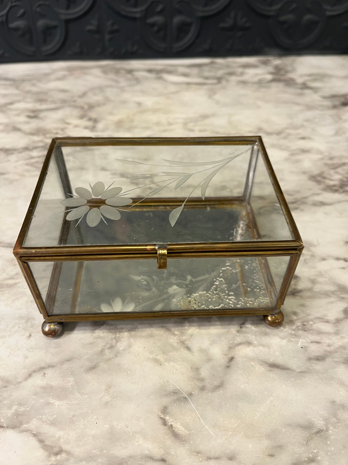 Etched Glass Box AS IS