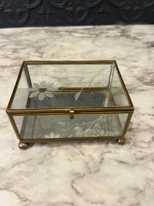 Etched Glass Box AS IS