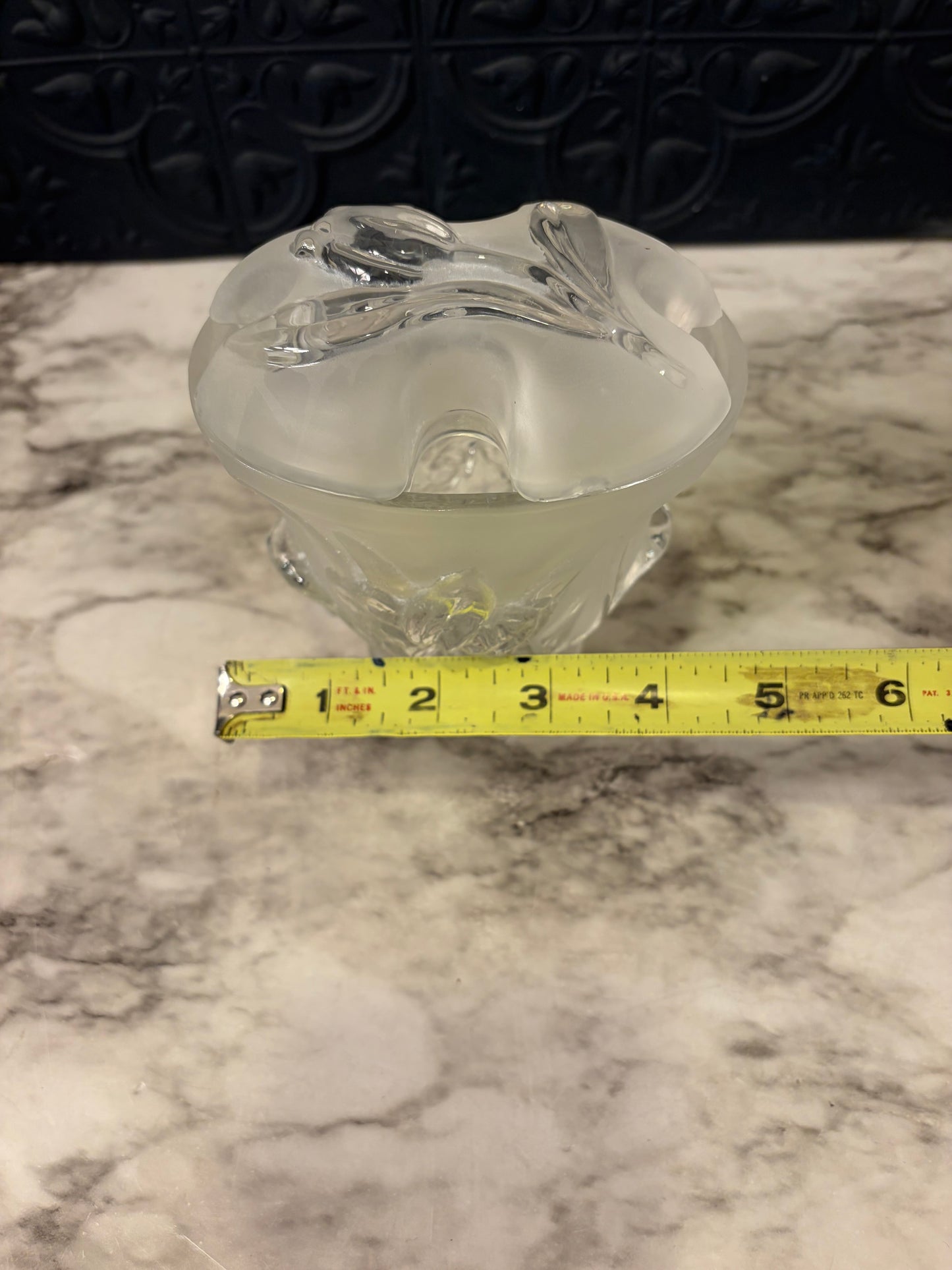 Frosted Crystal flower vase
